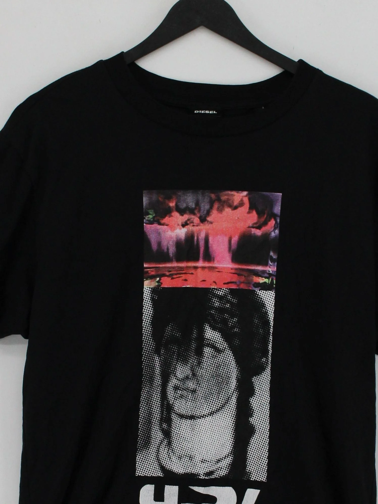 Diesel Men's T-Shirt M Black Graphic 100% Cotton Basic - Image 3