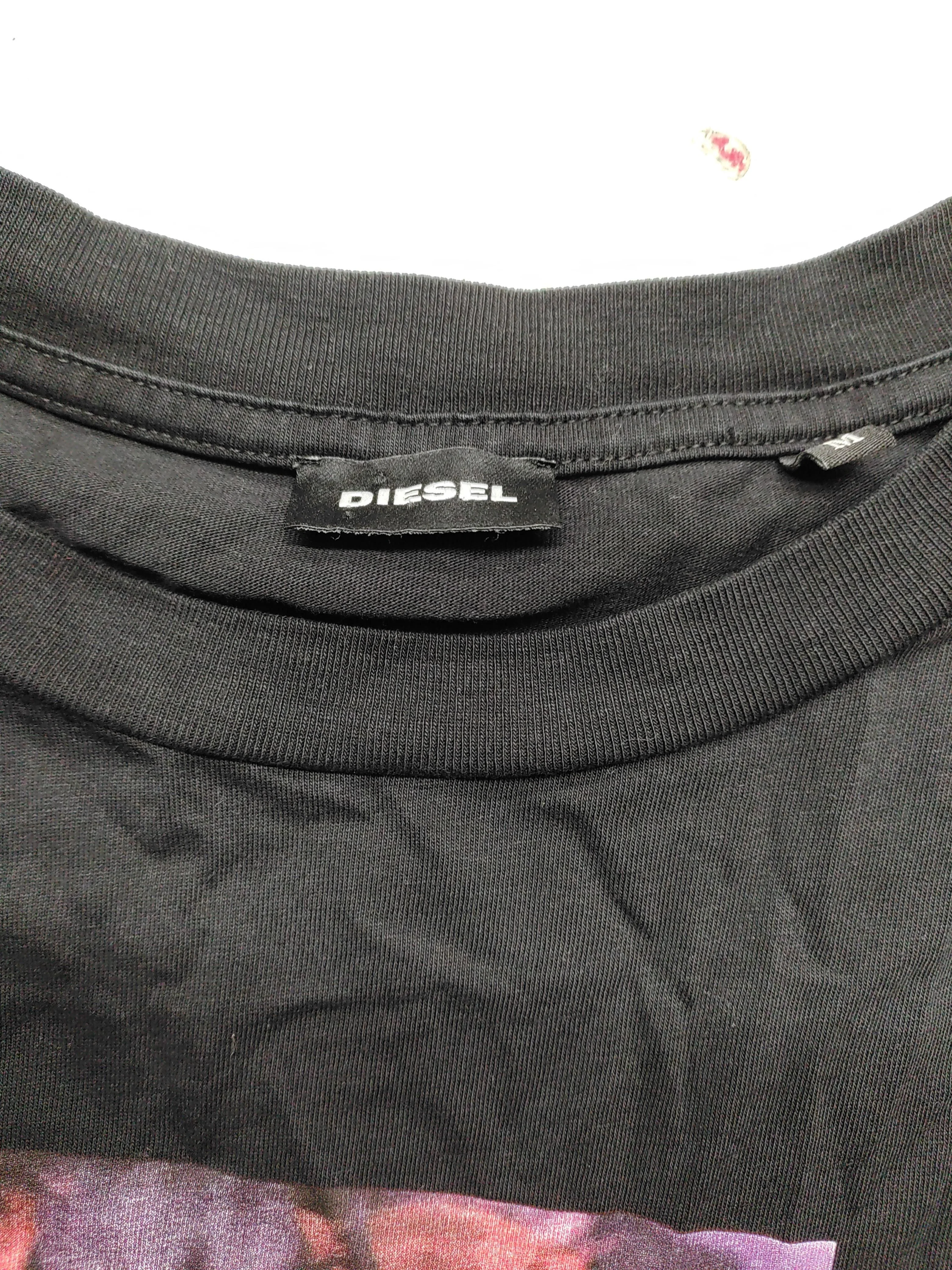 Diesel Men's T-Shirt M Black Graphic 100% Cotton Basic - Image 5