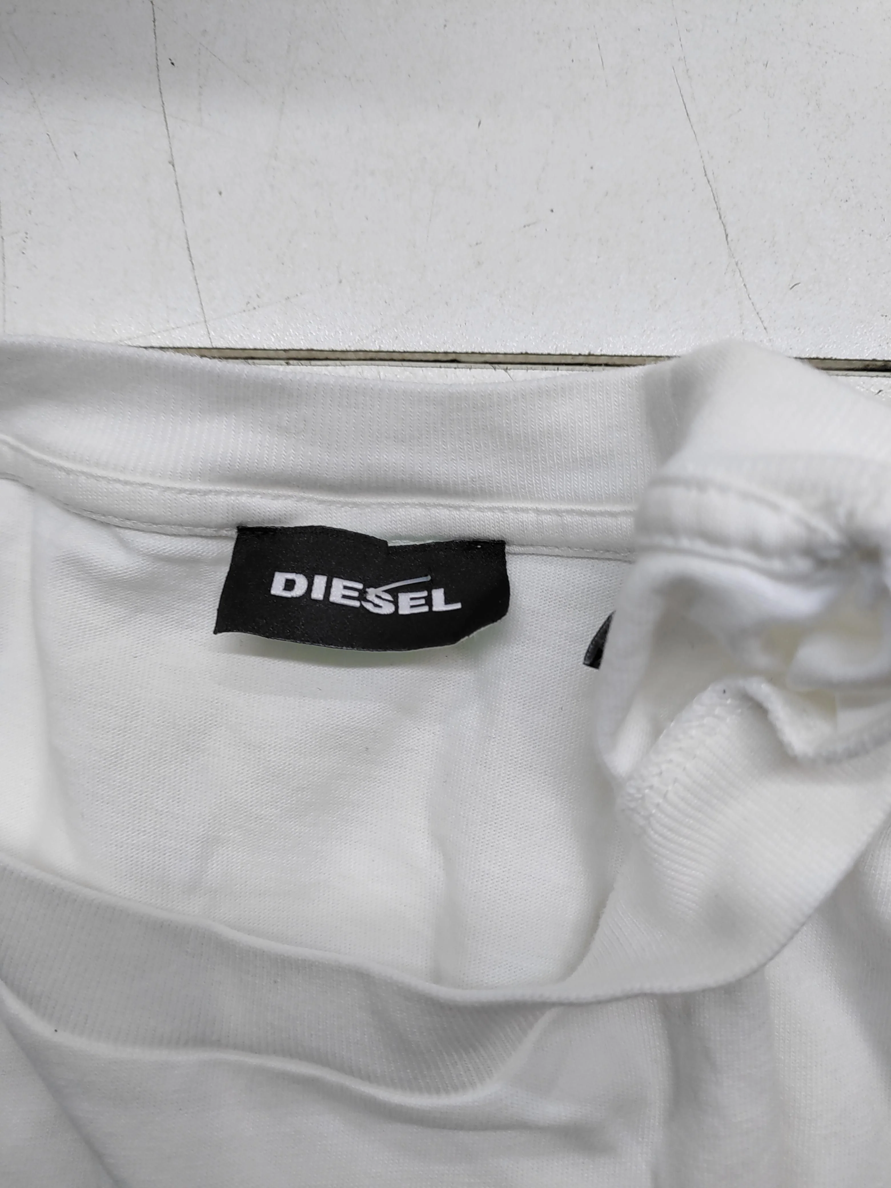 Diesel Men's T-Shirt M White Graphic 100% Cotton Basic - Image 6