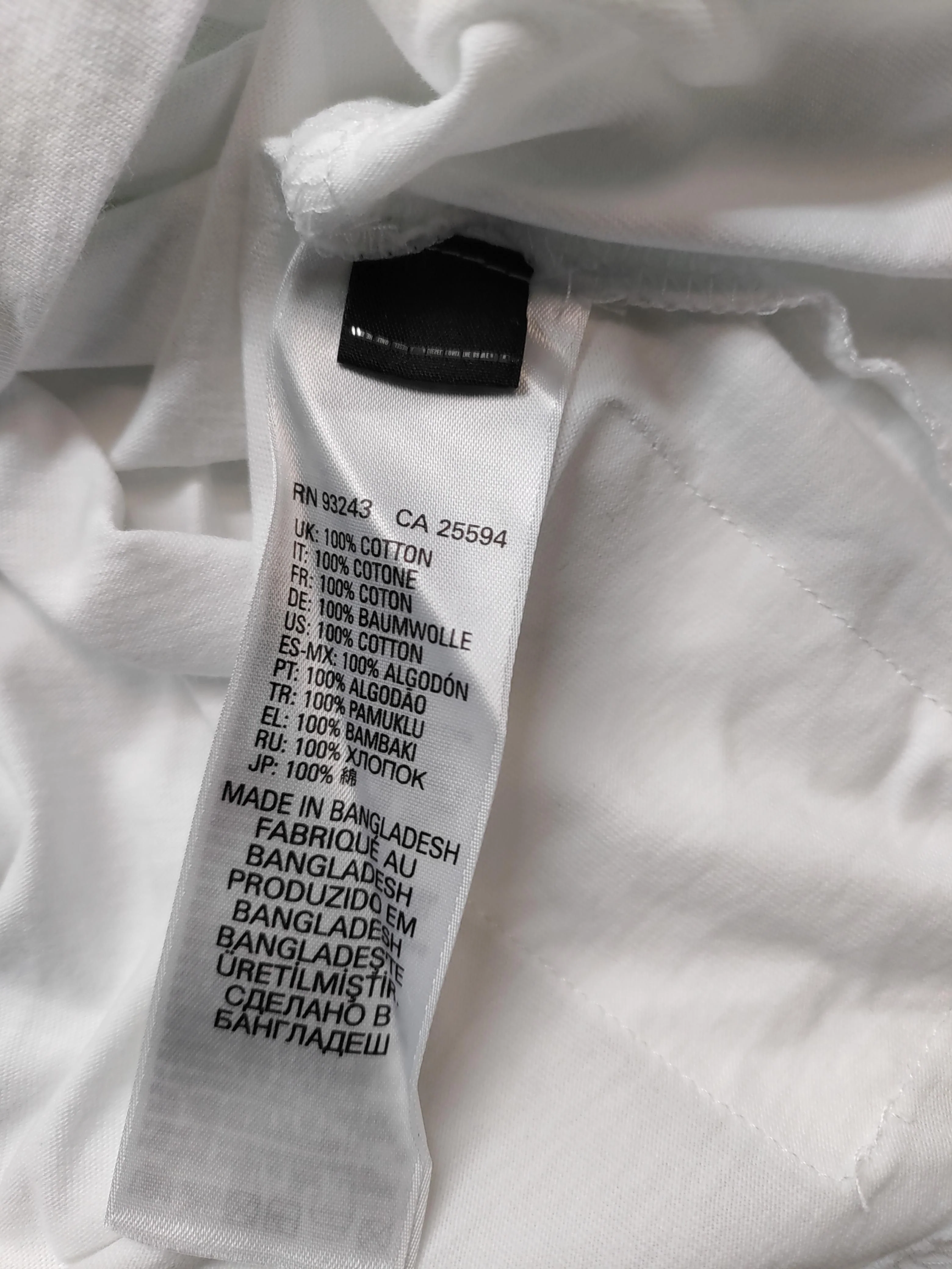 Diesel Men's T-Shirt S White Graphic 100% Cotton Basic - Image 6