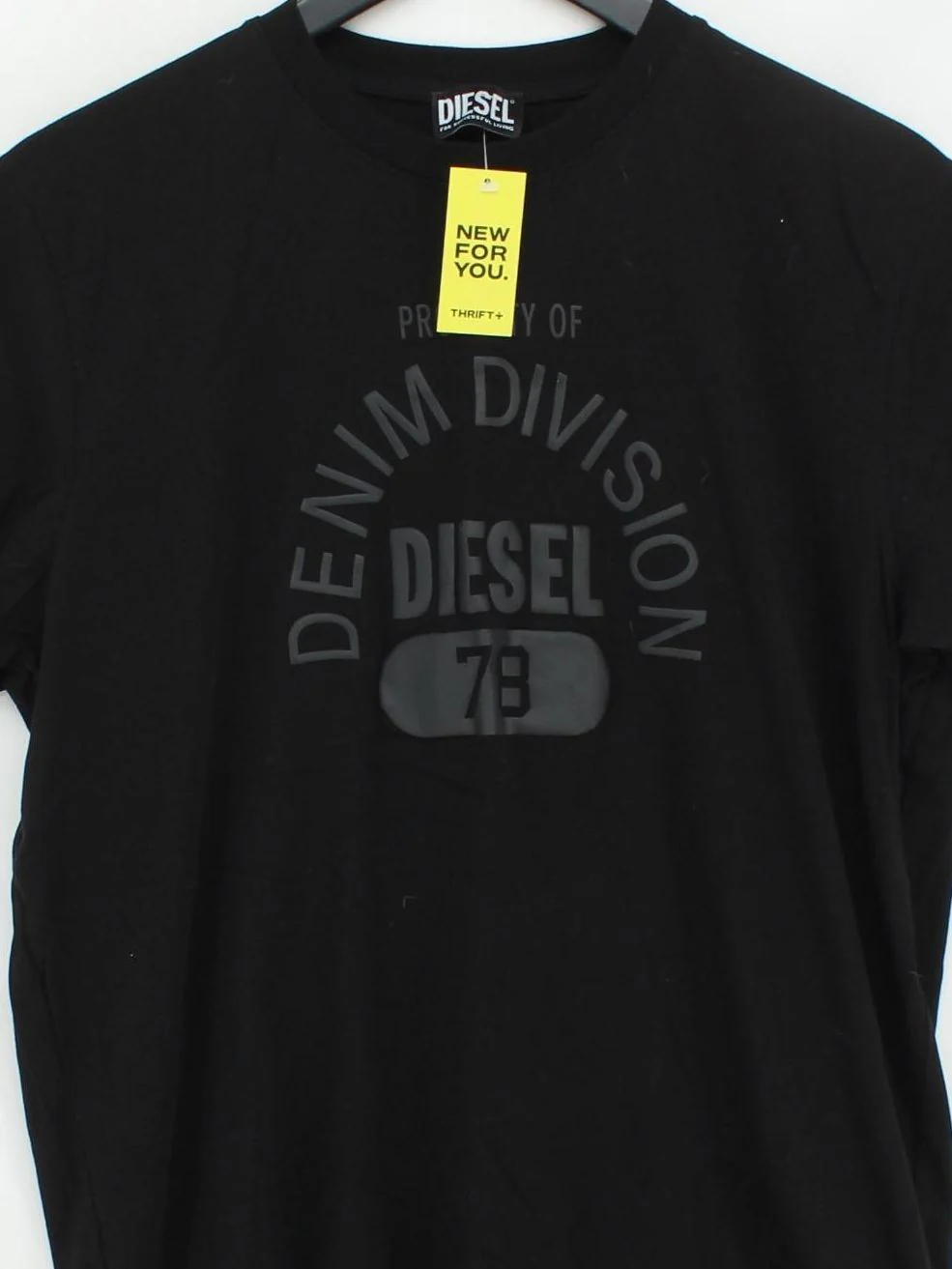 Diesel Men's T-Shirt XL Black Graphic 100% Cotton Basic - Image 3