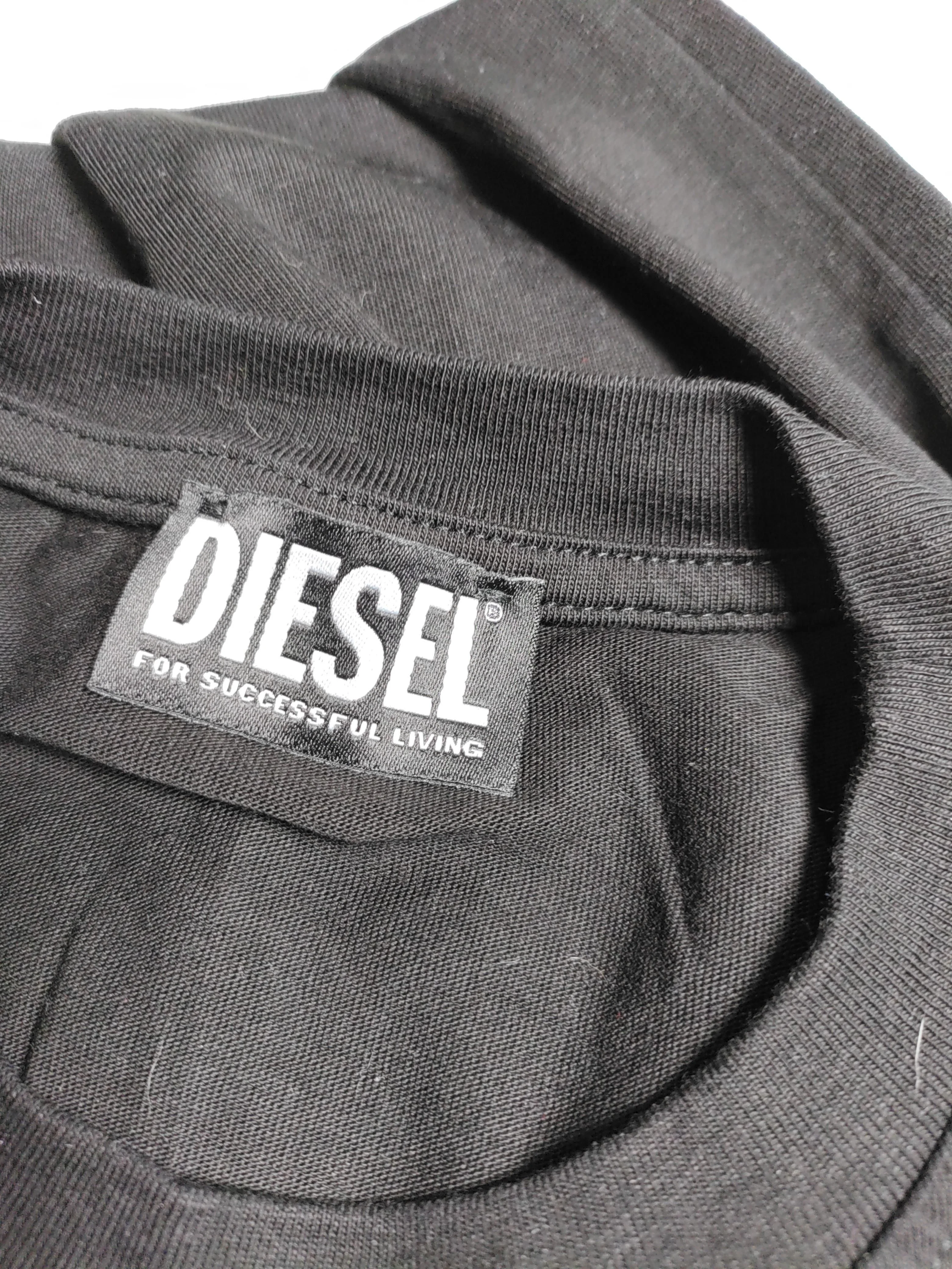 Diesel Men's T-Shirt XL Black Graphic 100% Cotton Basic - Image 5