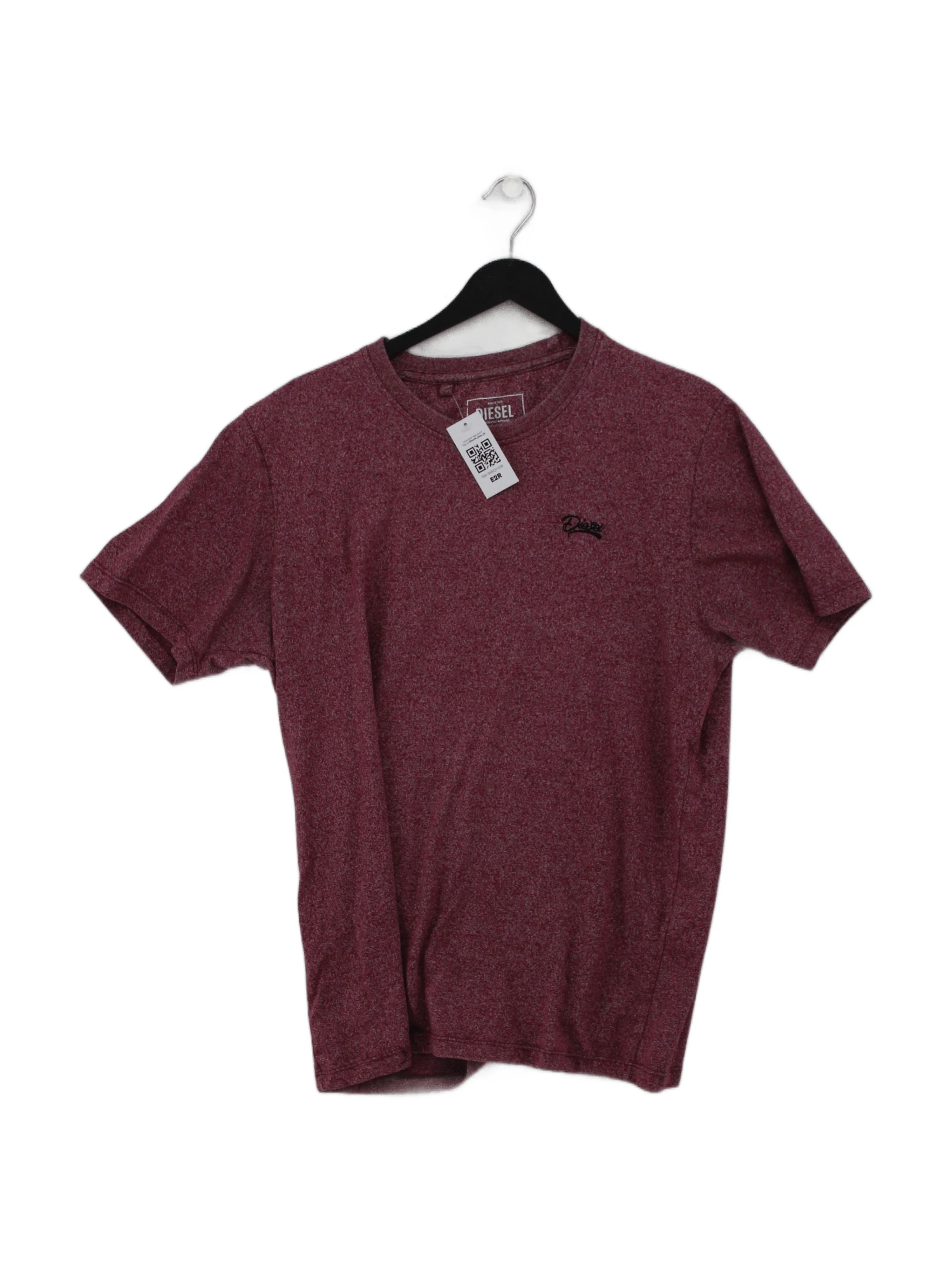 Diesel Men's T-Shirt XL Red Cotton with Polyester Basic