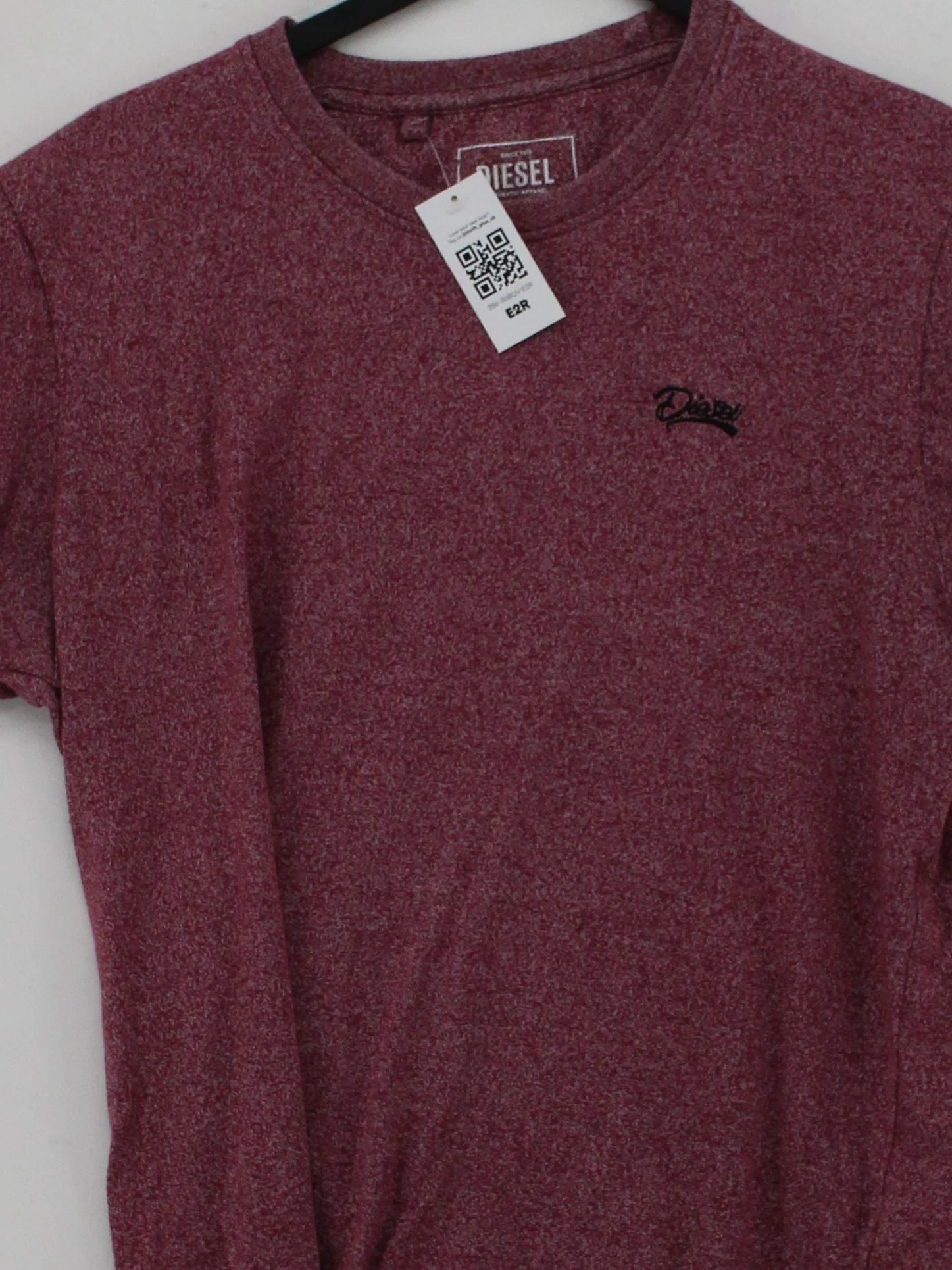 Diesel Men's T-Shirt XL Red Cotton with Polyester Basic - Image 3