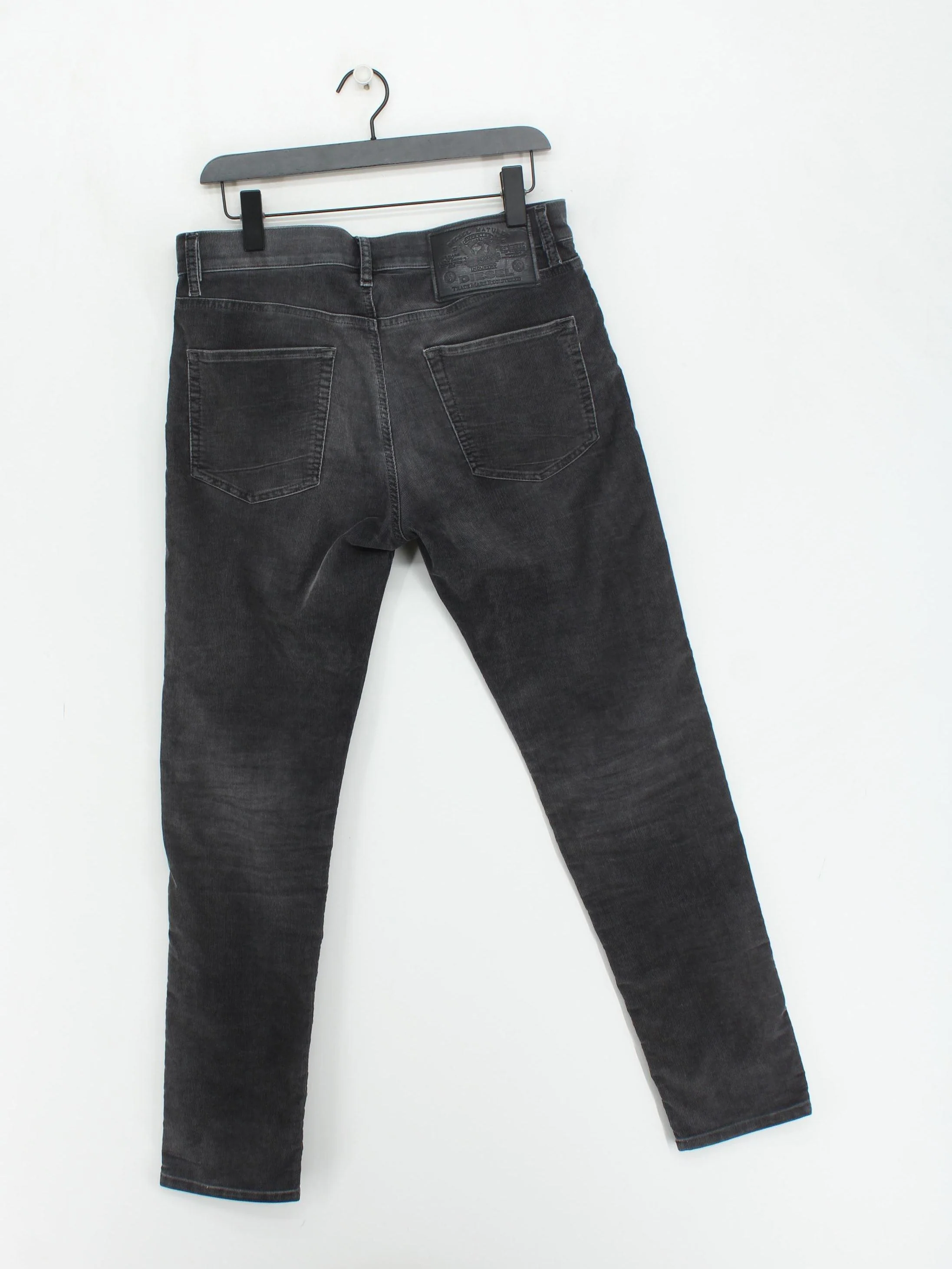 Diesel Men's Trousers W 32 in Grey Cotton with Polyester, Elastane Chino - Image 2