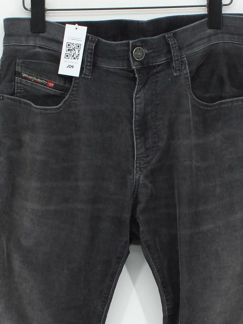 Diesel Men's Trousers W 32 in Grey Cotton with Polyester, Elastane Chino - Image 3