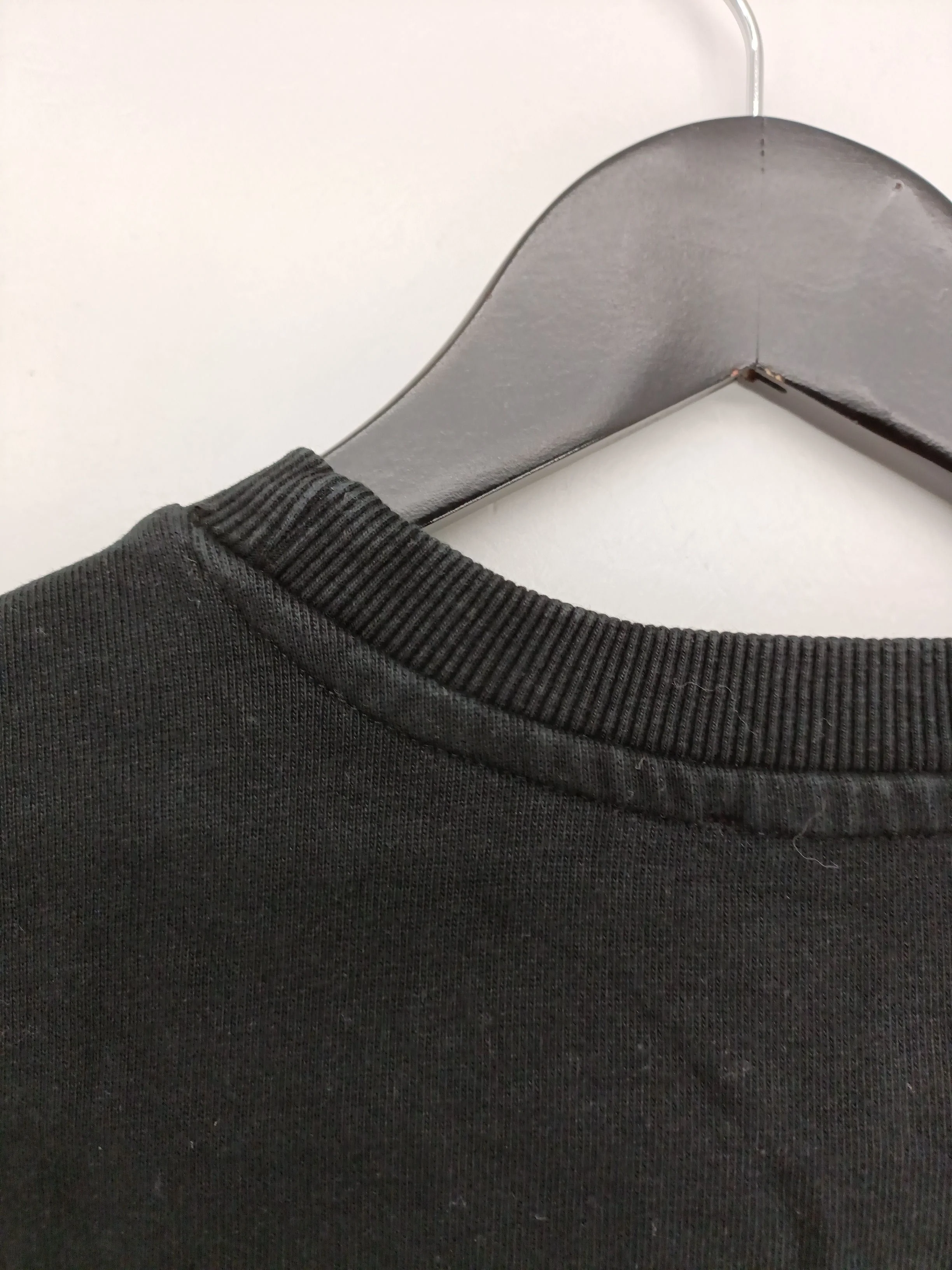 Diesel Women's Hoodie UK 16 Black Graphic 100% Cotton Pullover - Image 5