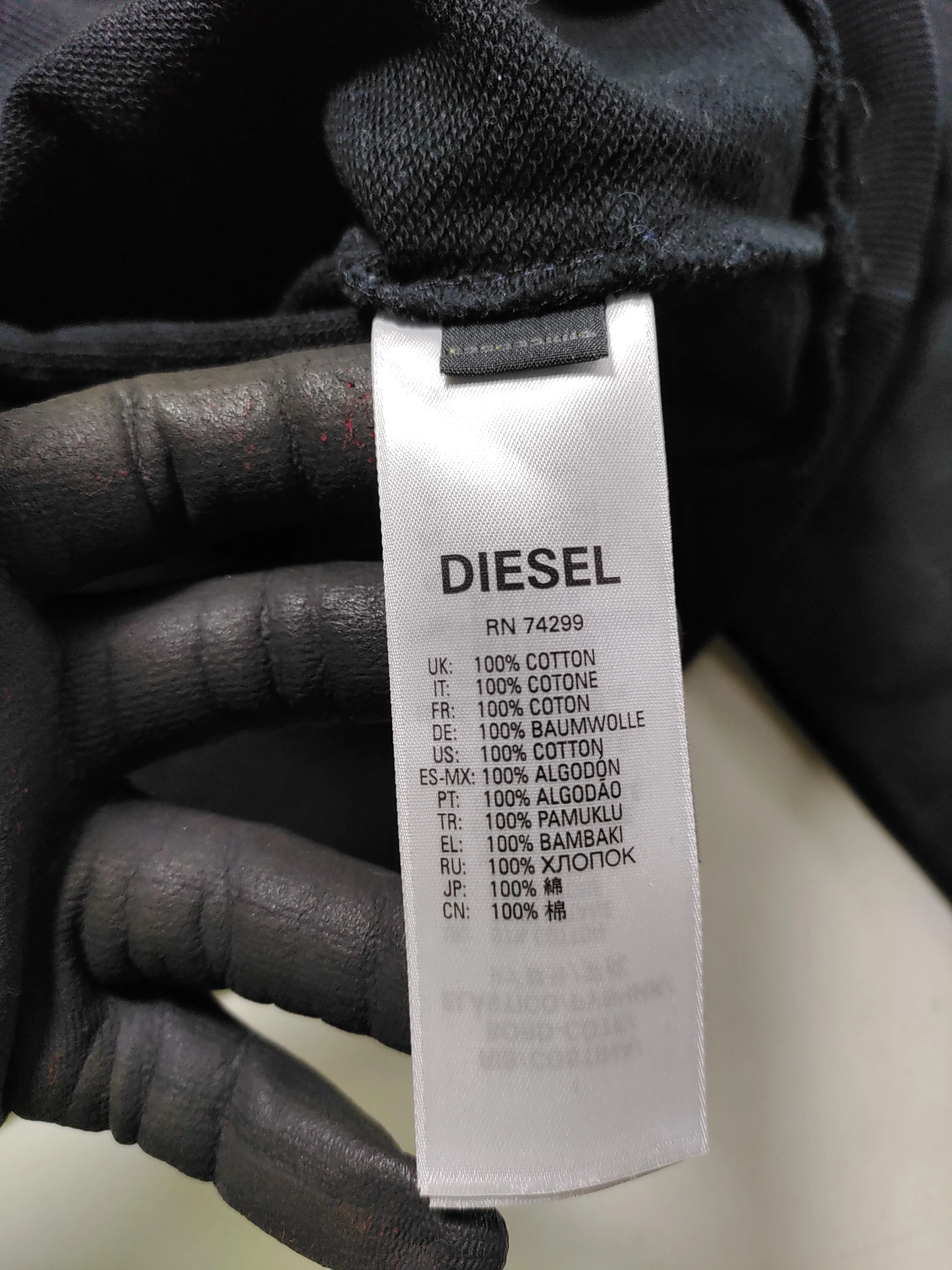 Diesel Women's Hoodie UK 16 Black Graphic 100% Cotton Pullover - Image 7