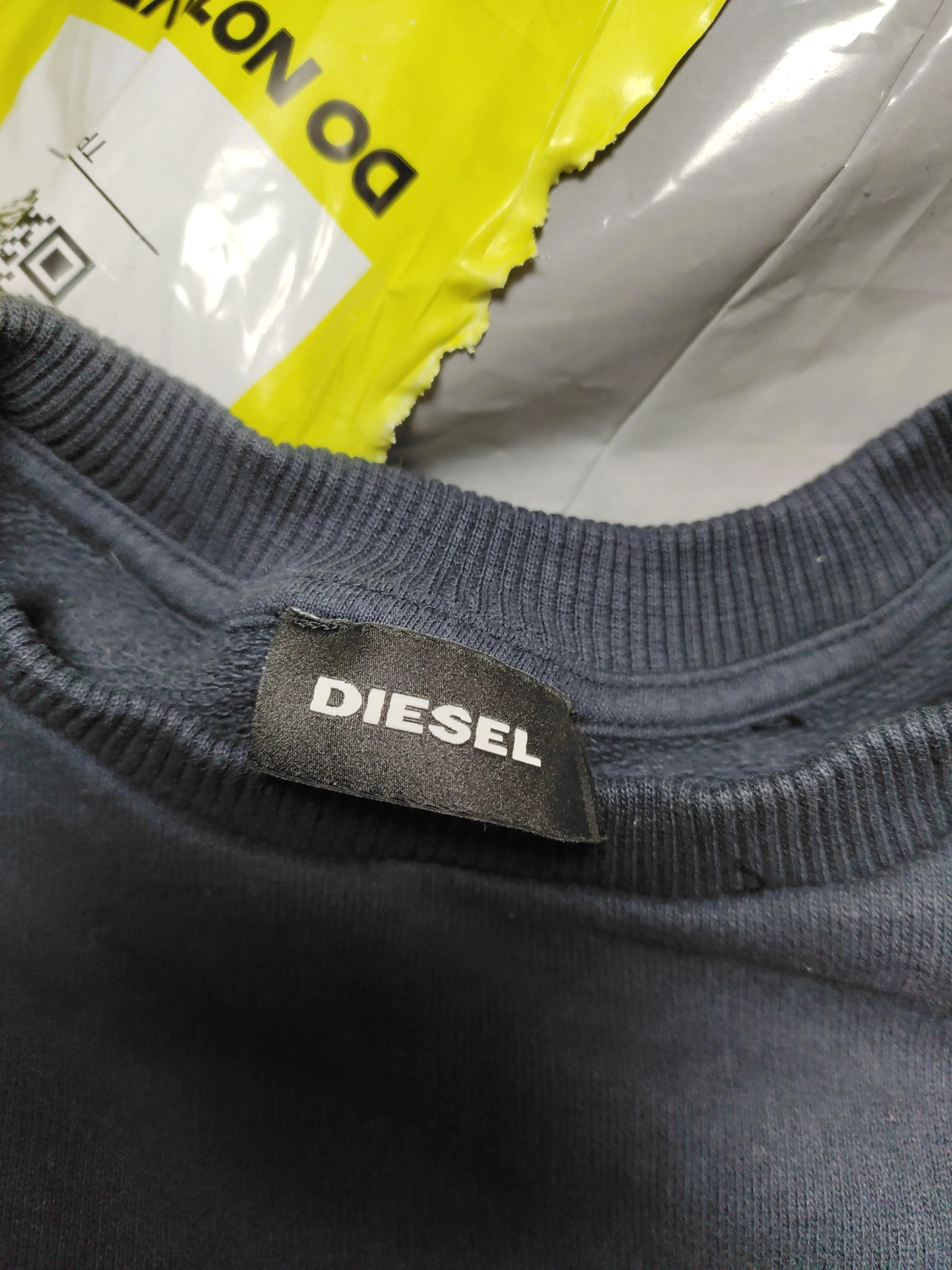 Diesel Women's Hoodie UK 16 Blue Graphic 100% Cotton Pullover - Image 7