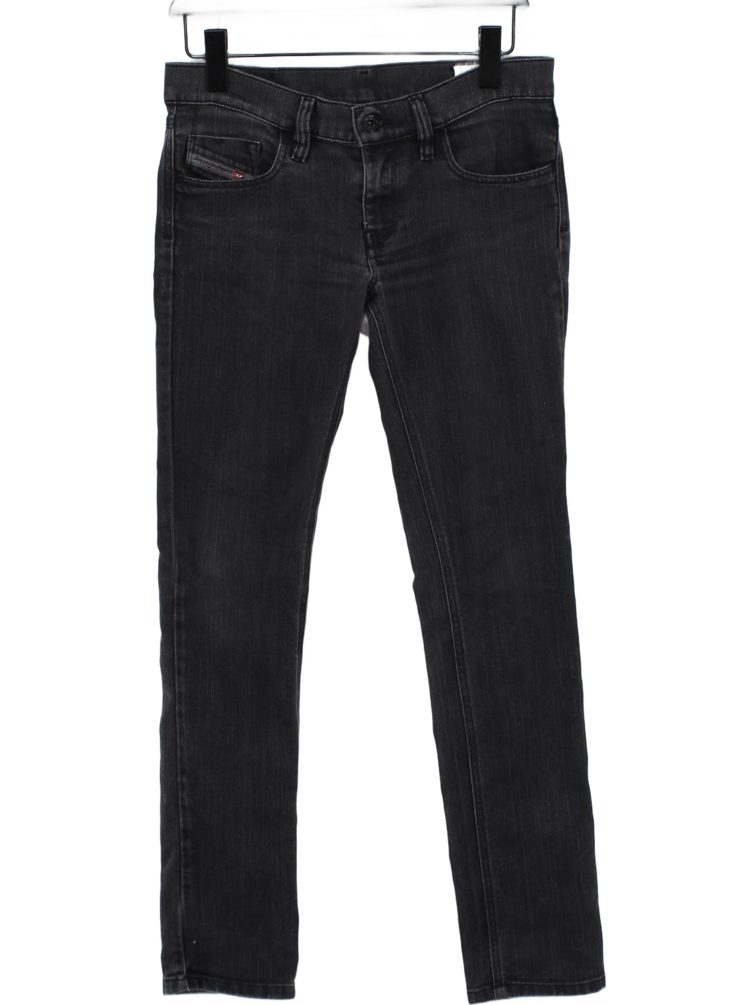Diesel Women's Jeans W 28 in; L 30 in Grey Cotton with Polyester Straight