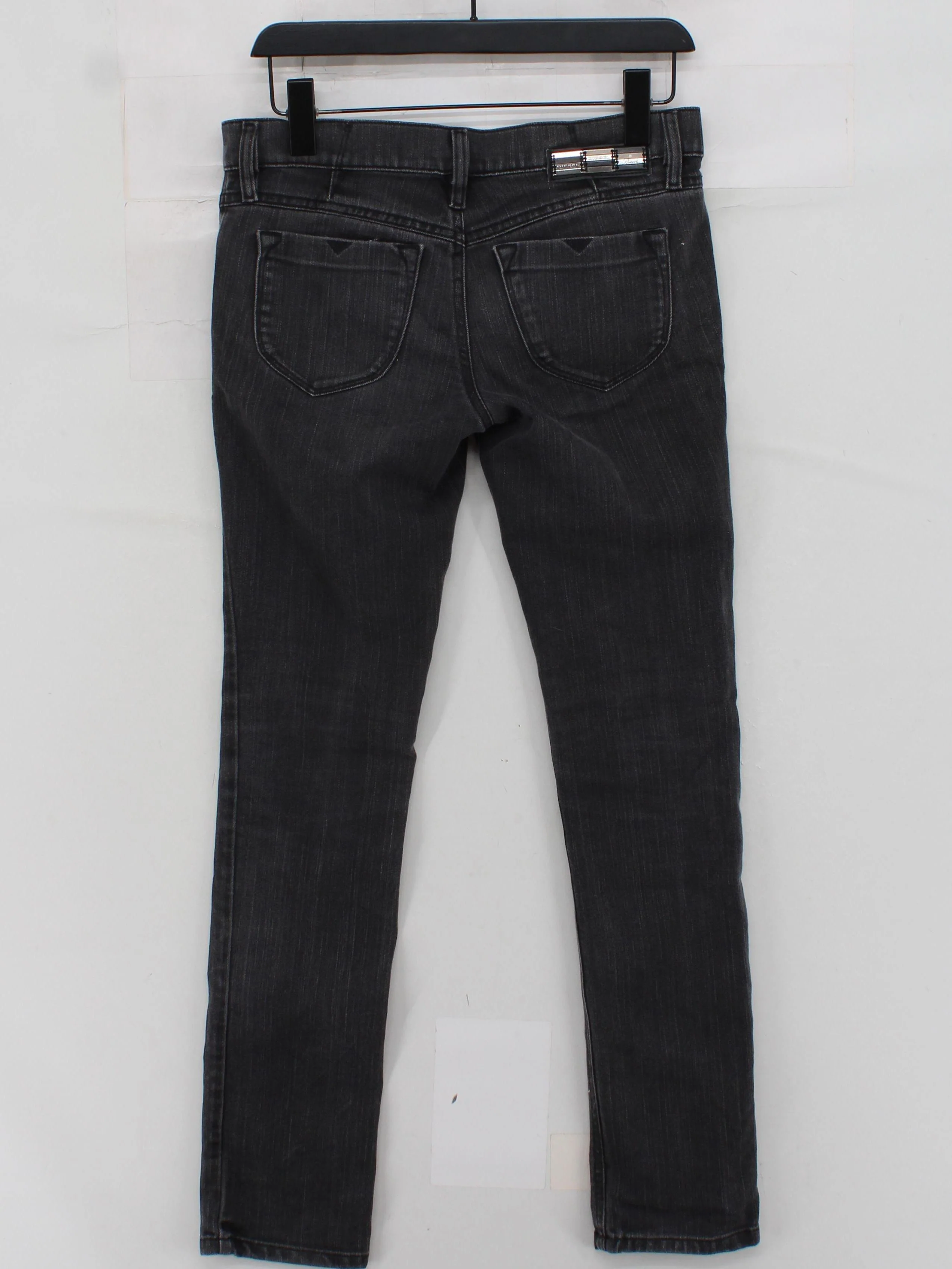 Diesel Women's Jeans W 28 in; L 30 in Grey Cotton with Polyester Straight - Image 2