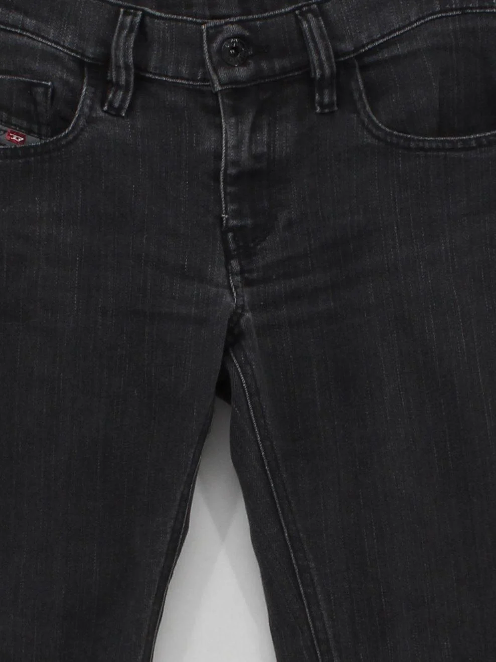Diesel Women's Jeans W 28 in; L 30 in Grey Cotton with Polyester Straight - Image 3