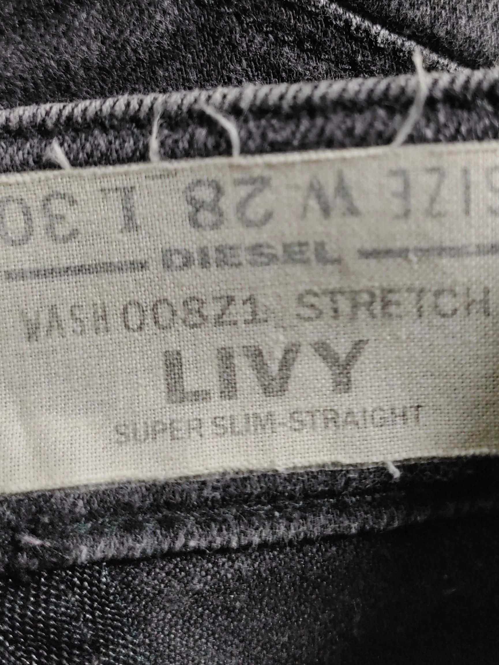 Diesel Women's Jeans W 28 in; L 30 in Grey Cotton with Polyester Straight - Image 5