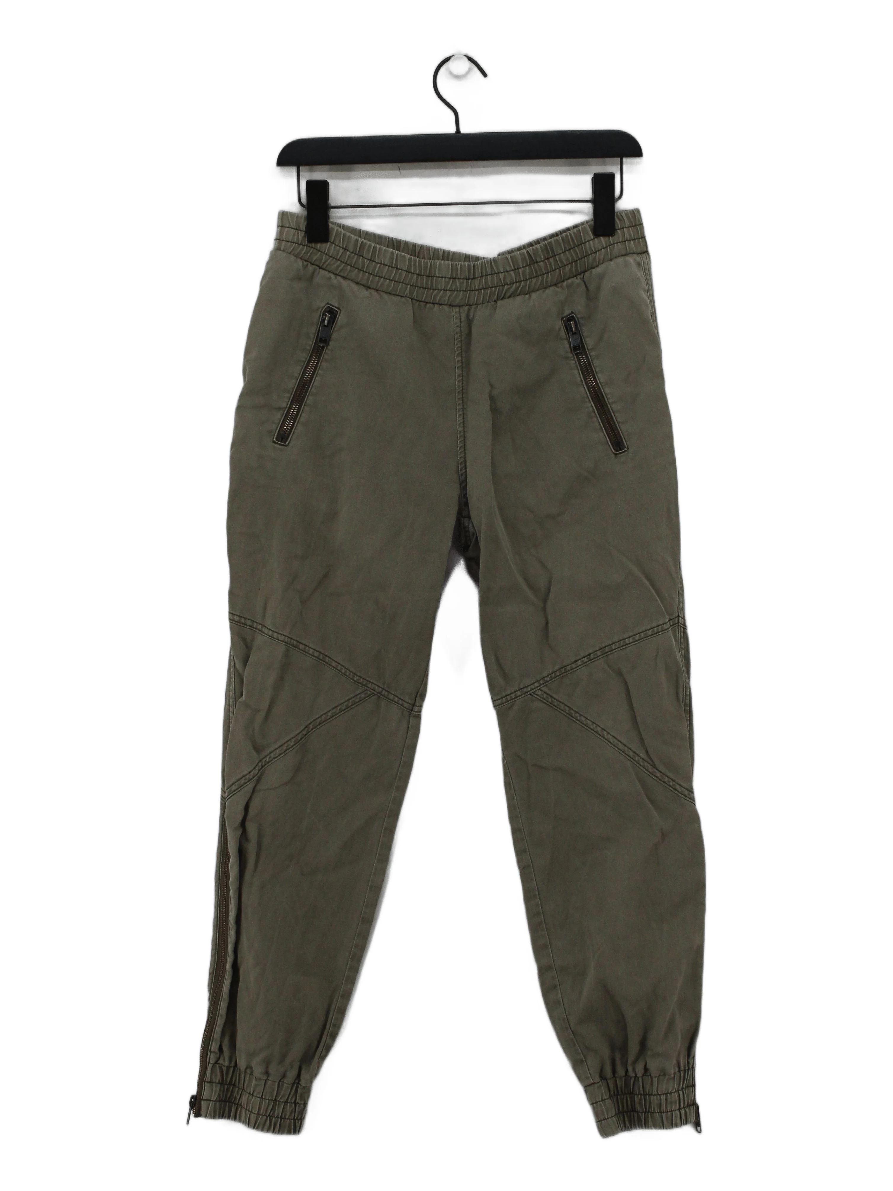 Diesel Women's Sports Bottoms S Grey Cotton with Linen Tapered Sweatpants
