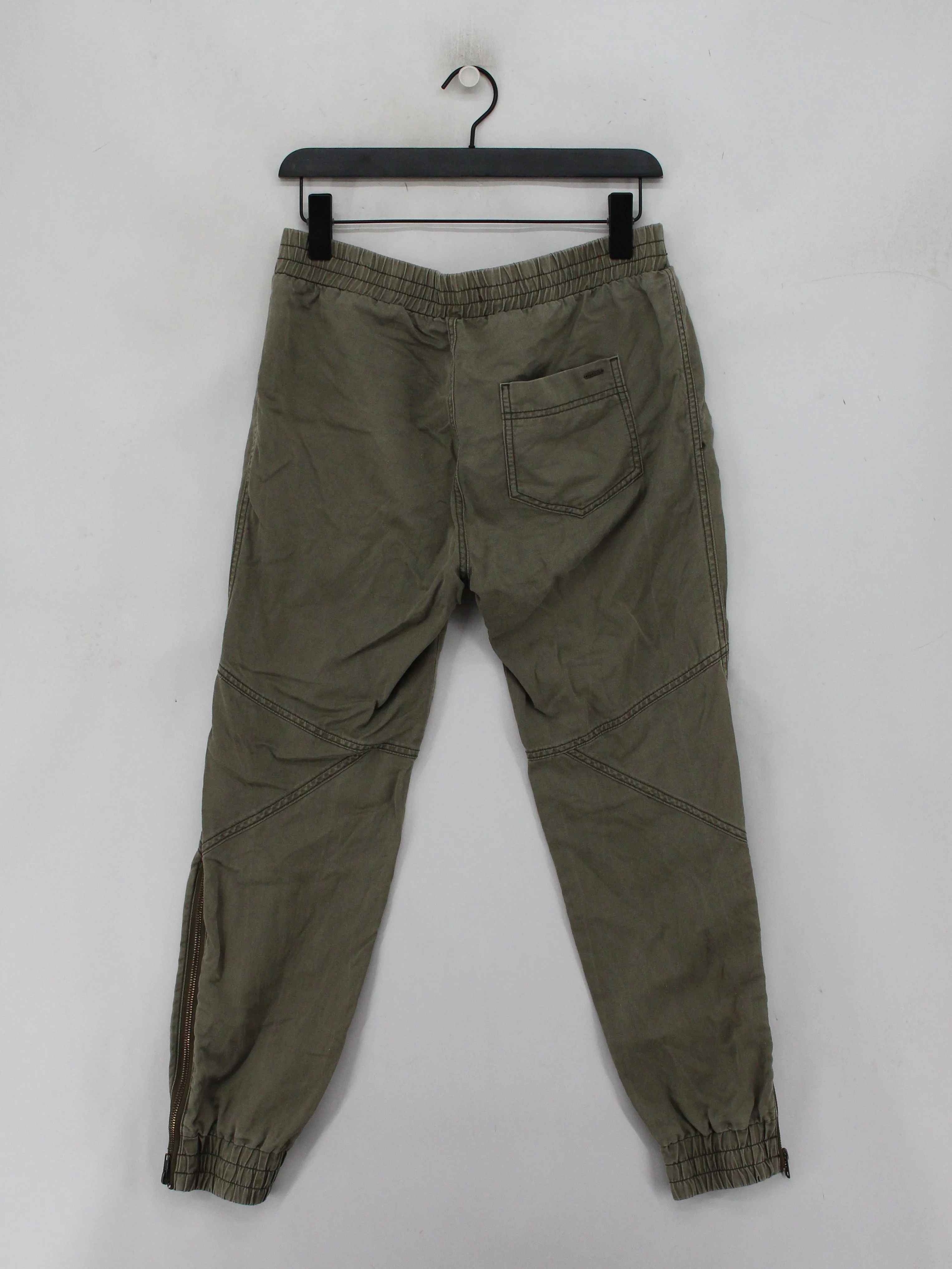 Diesel Women's Sports Bottoms S Grey Cotton with Linen Tapered Sweatpants - Image 2