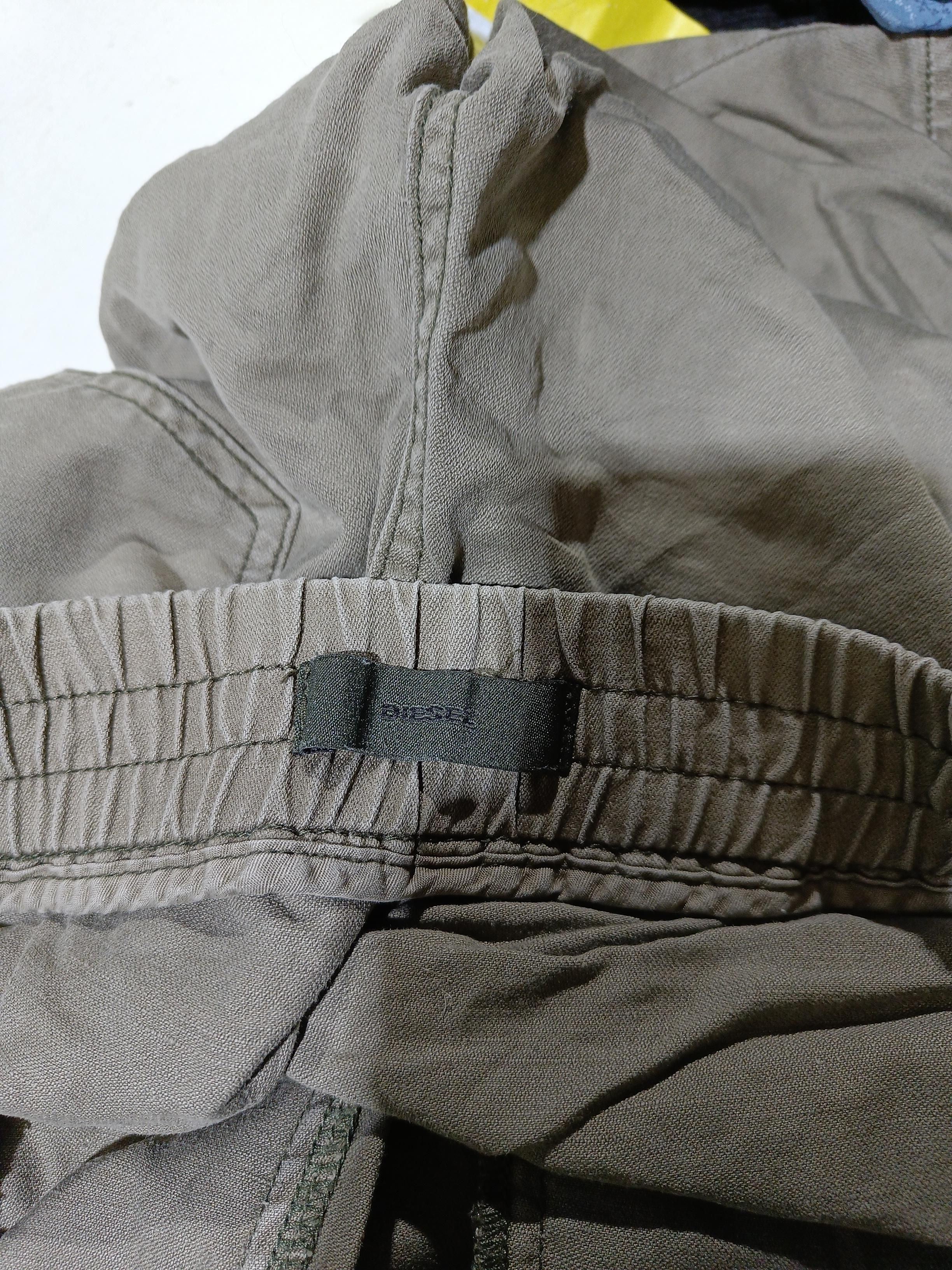 Diesel Women's Sports Bottoms S Grey Cotton with Linen Tapered Sweatpants - Image 5