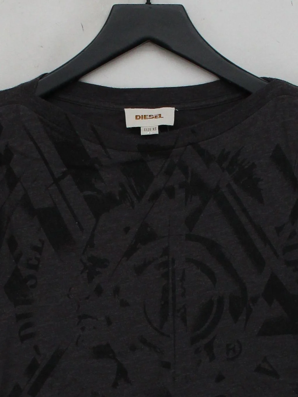 Diesel Women's T-Shirt XS Grey Cotton with Polyester Basic - Image 3