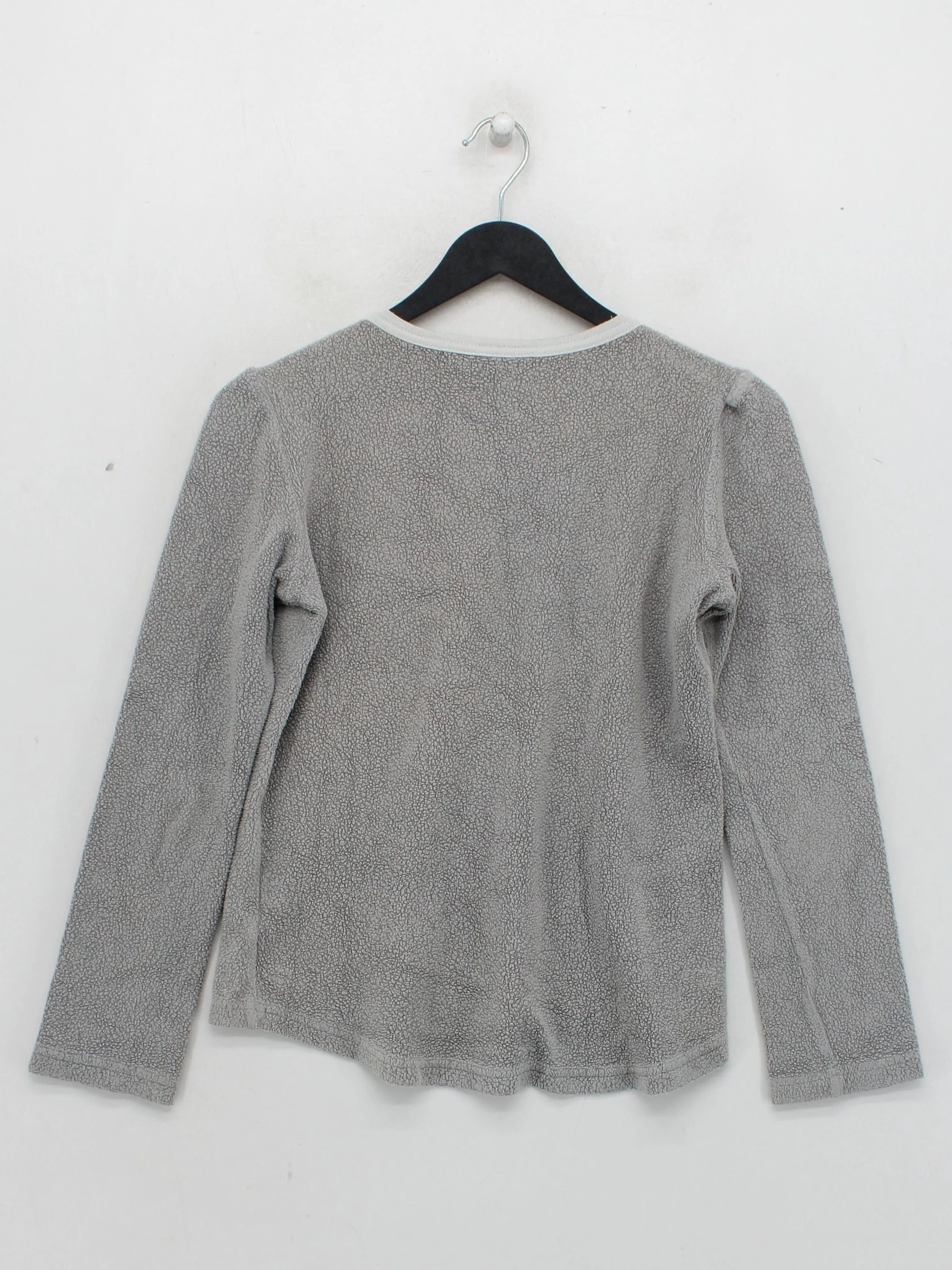 Diesel Women's Top S Grey 100% Cotton Long Sleeve Round Neck Basic - Image 2