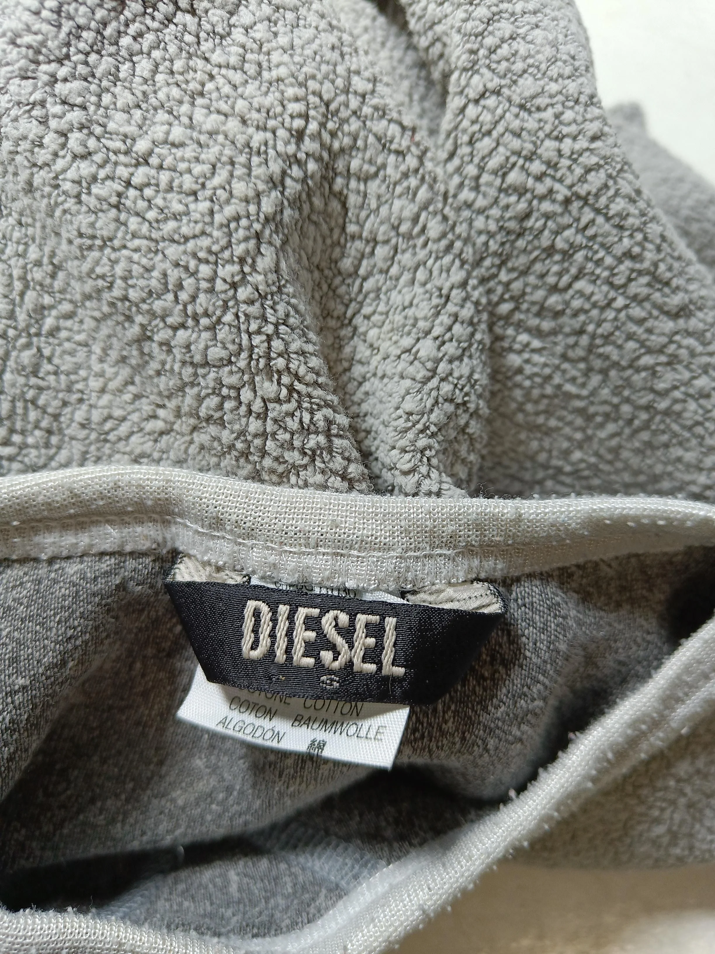 Diesel Women's Top S Grey 100% Cotton Long Sleeve Round Neck Basic - Image 6