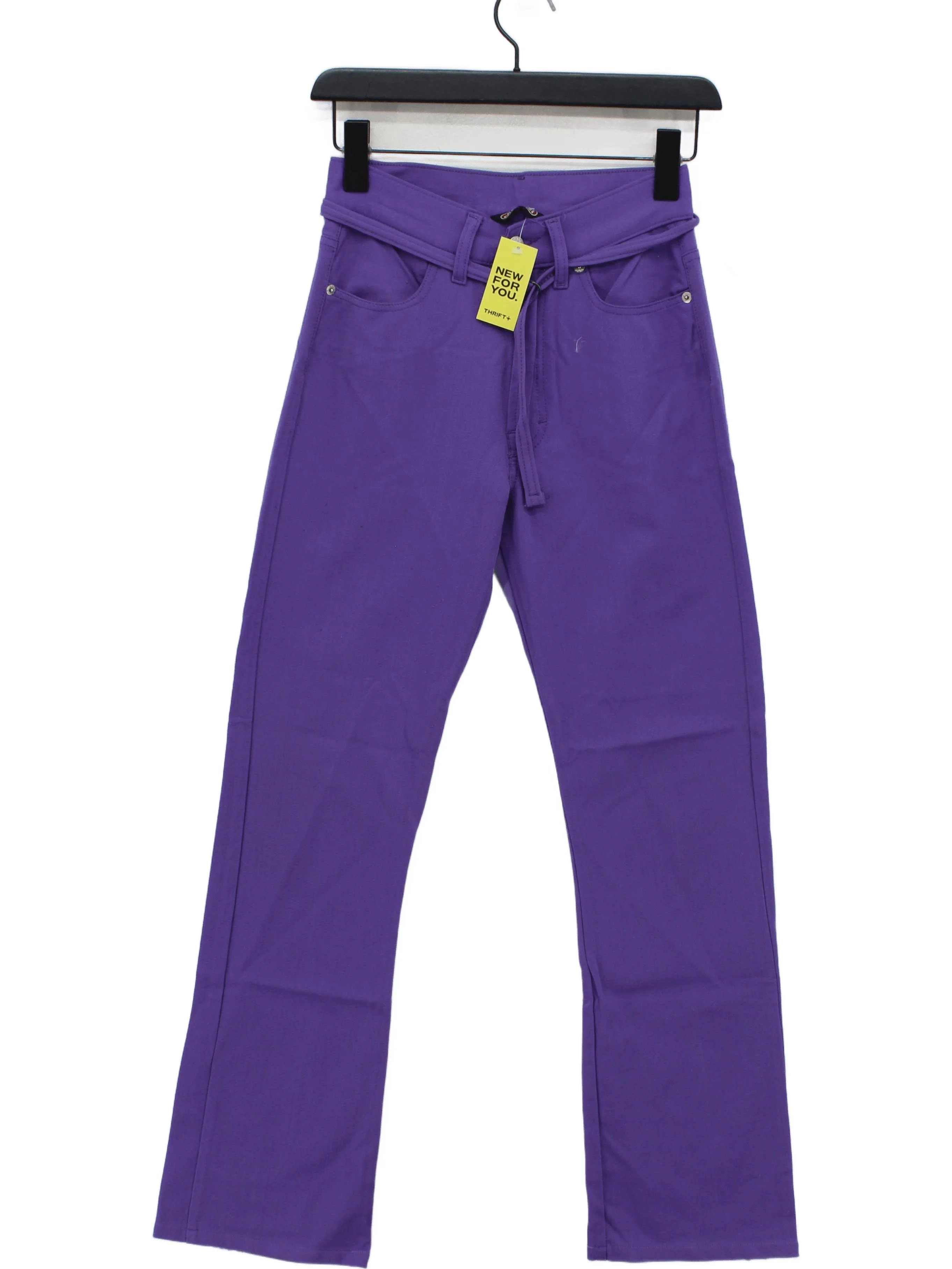 Diesel Women's Trousers W 27 in Purple Polyamide with Viscose Straight Capri
