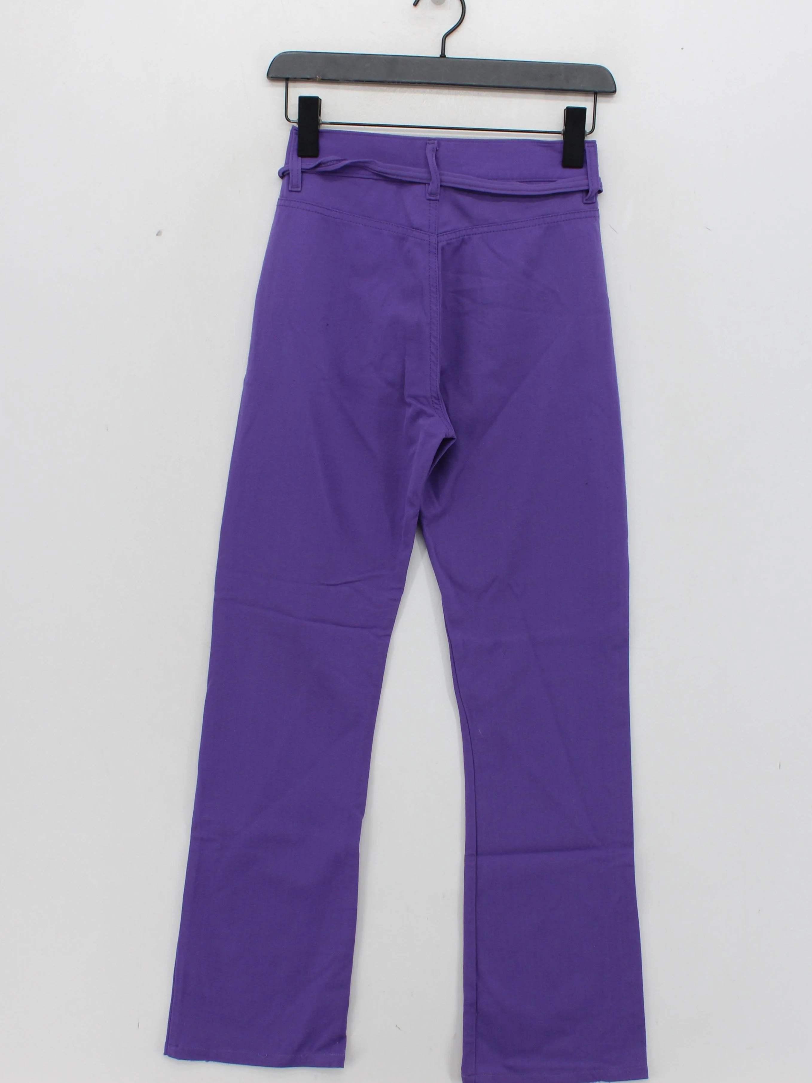 Diesel Women's Trousers W 27 in Purple Polyamide with Viscose Straight Capri - Image 2