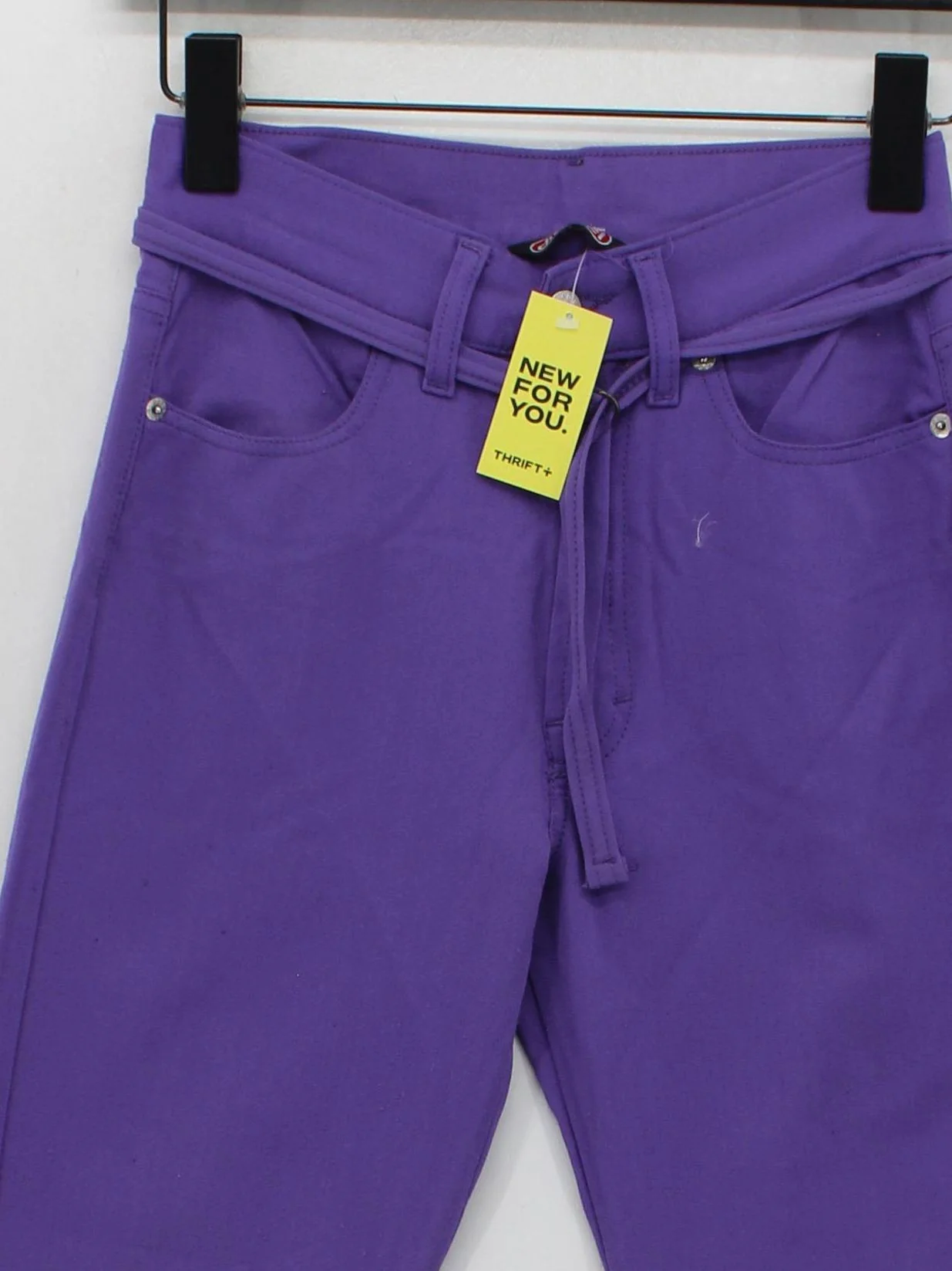 Diesel Women's Trousers W 27 in Purple Polyamide with Viscose Straight Capri - Image 3