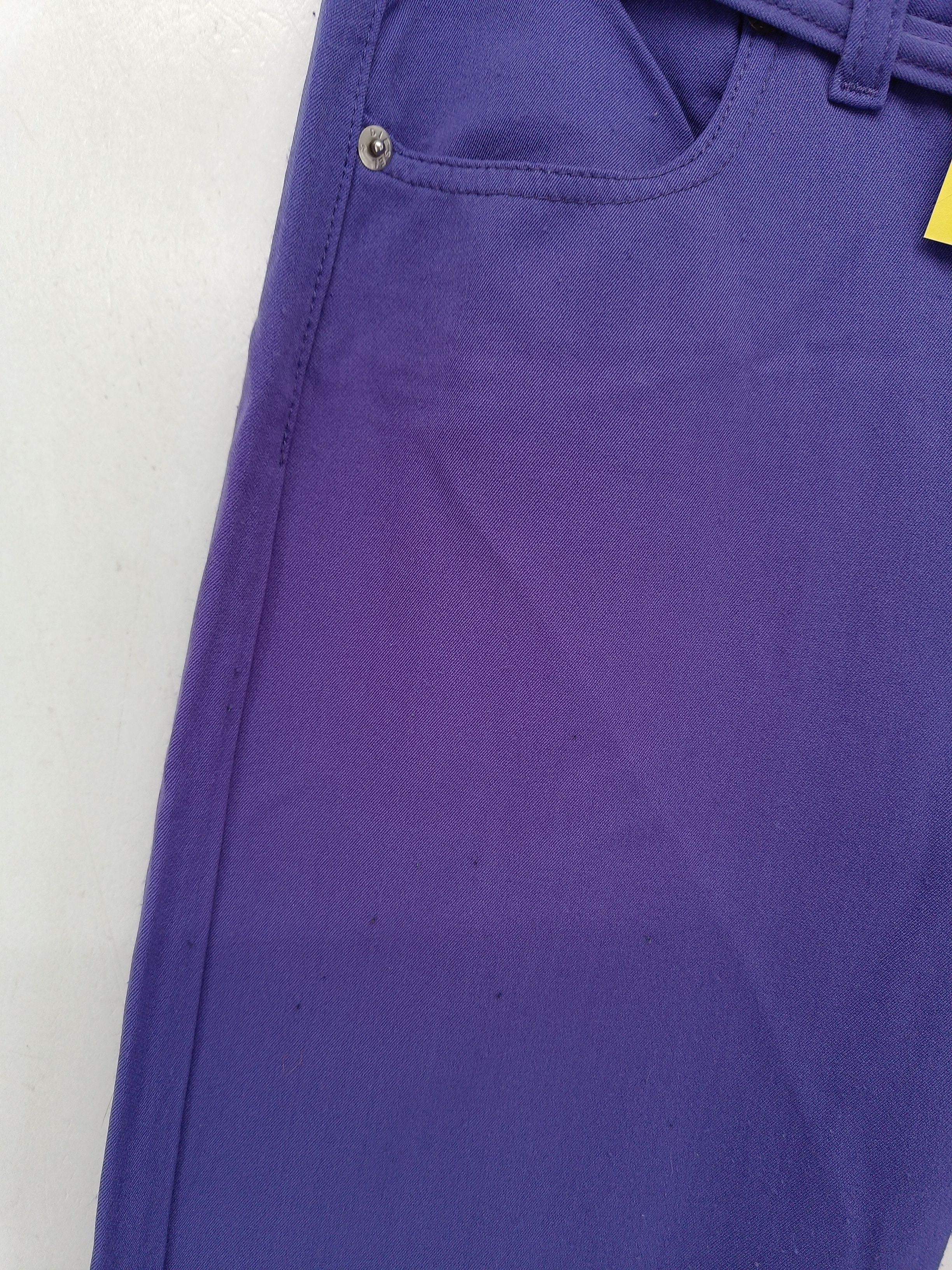 Diesel Women's Trousers W 27 in Purple Polyamide with Viscose Straight Capri - Image 5