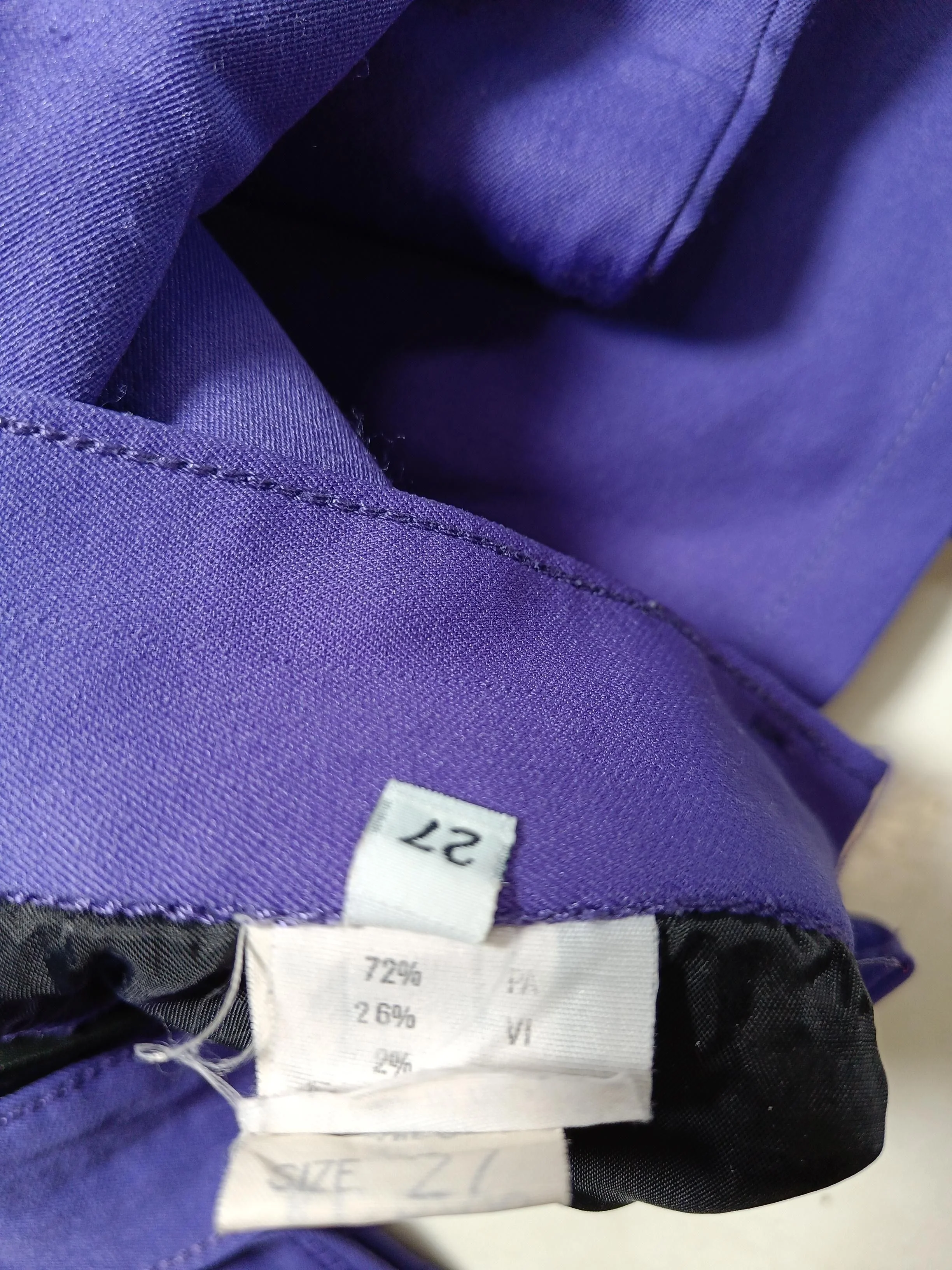 Diesel Women's Trousers W 27 in Purple Polyamide with Viscose Straight Capri - Image 7