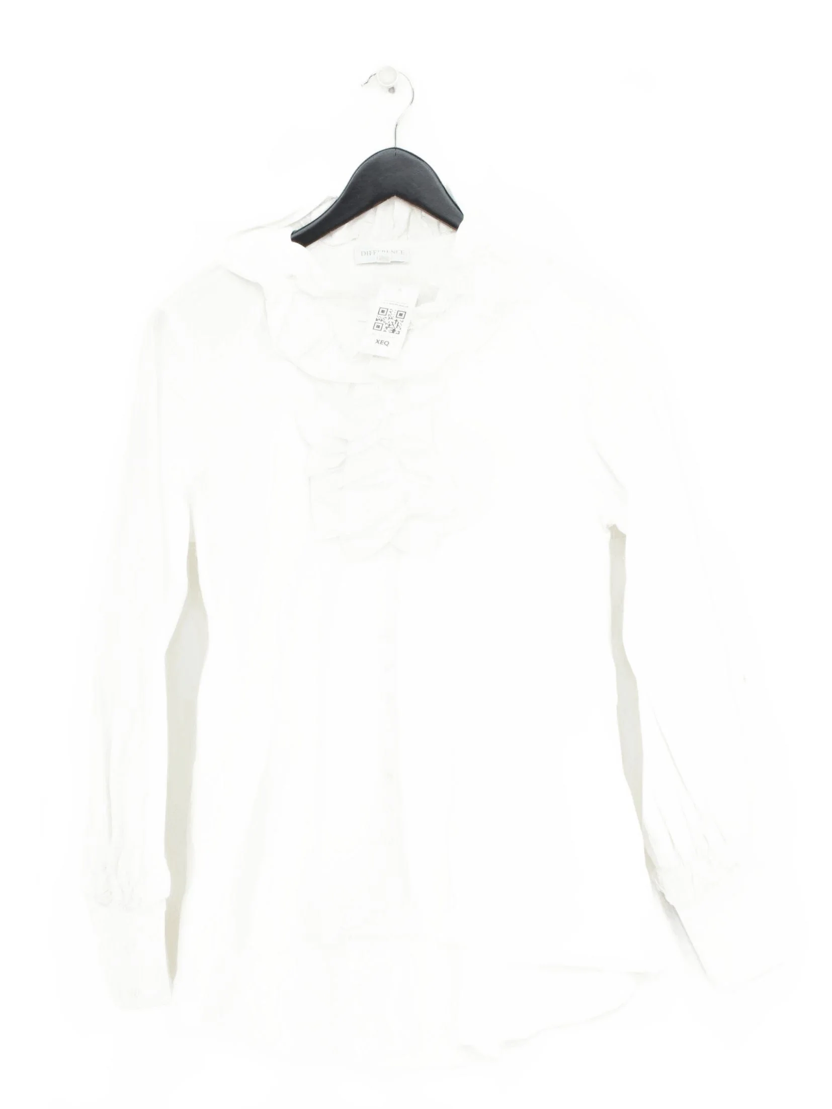 DIFFERENCE Paris Women's Blouse S White Cotton with Elastane Basic