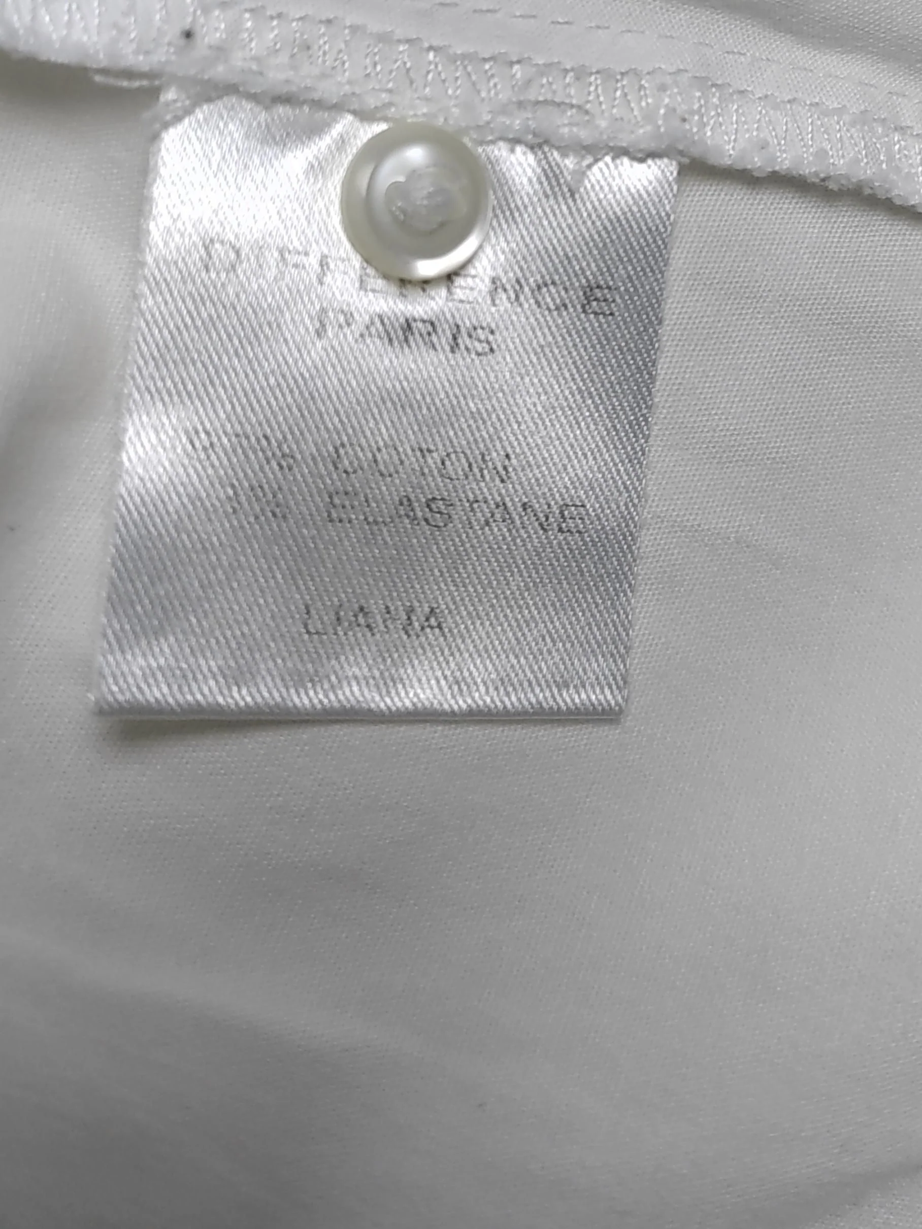 DIFFERENCE Paris Women's Blouse S White Cotton with Elastane Basic - Image 6