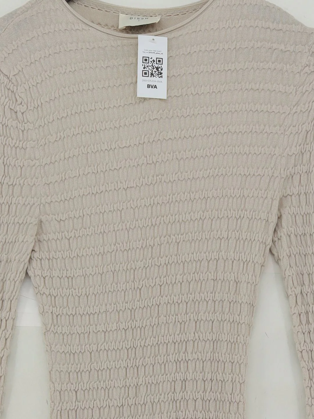 Dissh Bodycon Midi Dress S in Cream - Image 3