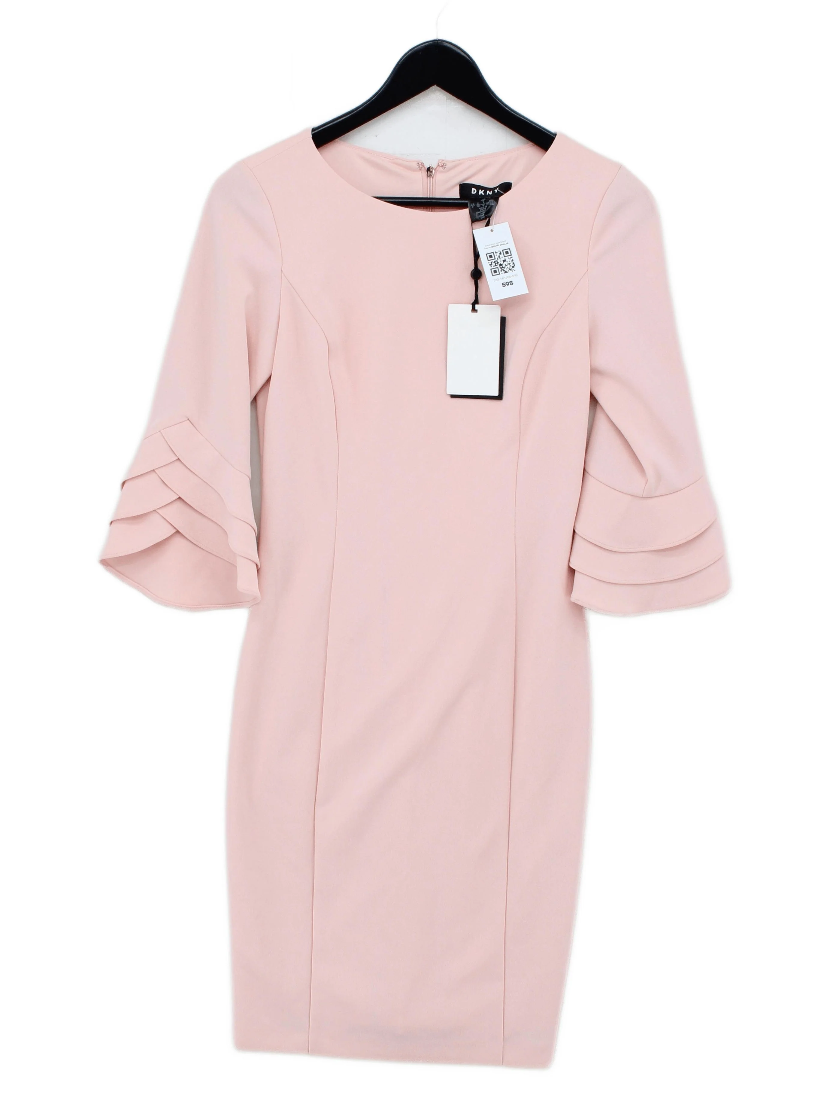 DKNY Bodycon Midi Dress in Pink