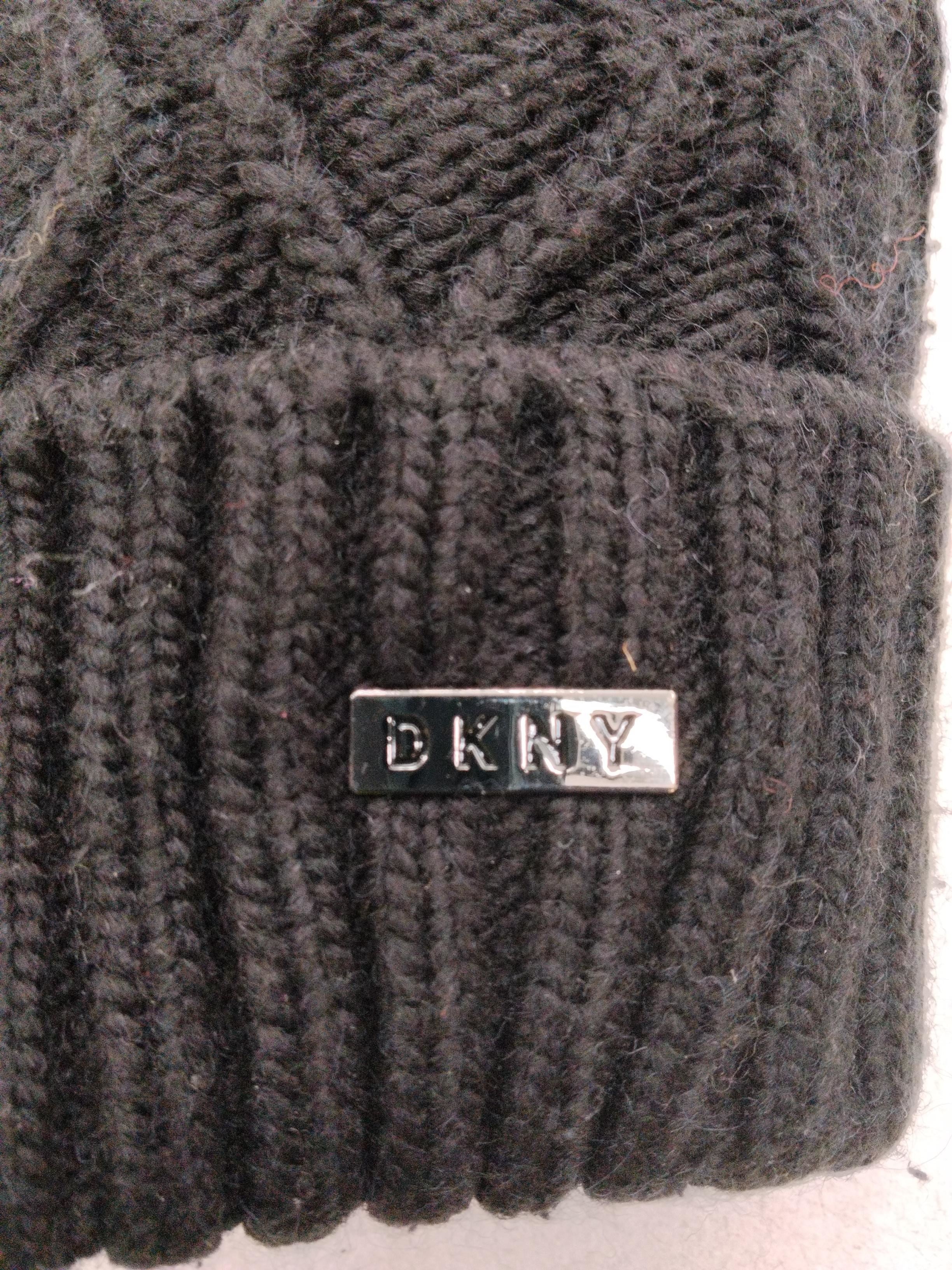 DKNY Men's Hat M Black Acrylic with Wool Beanie - Image 3
