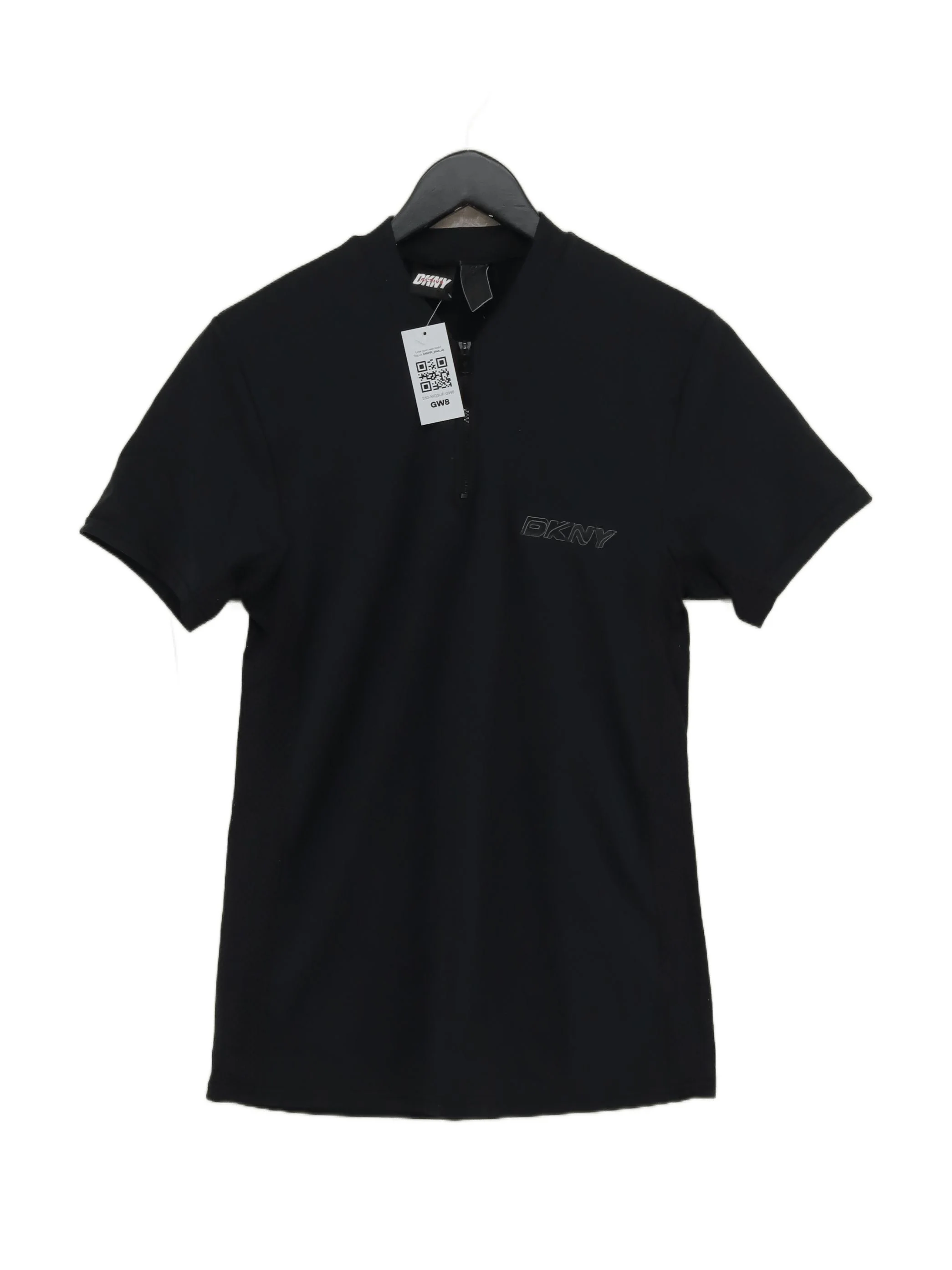 DKNY Men's Polo M Black 100% Other Basic
