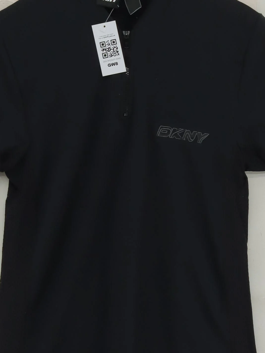 DKNY Men's Polo M Black 100% Other Basic - Image 3