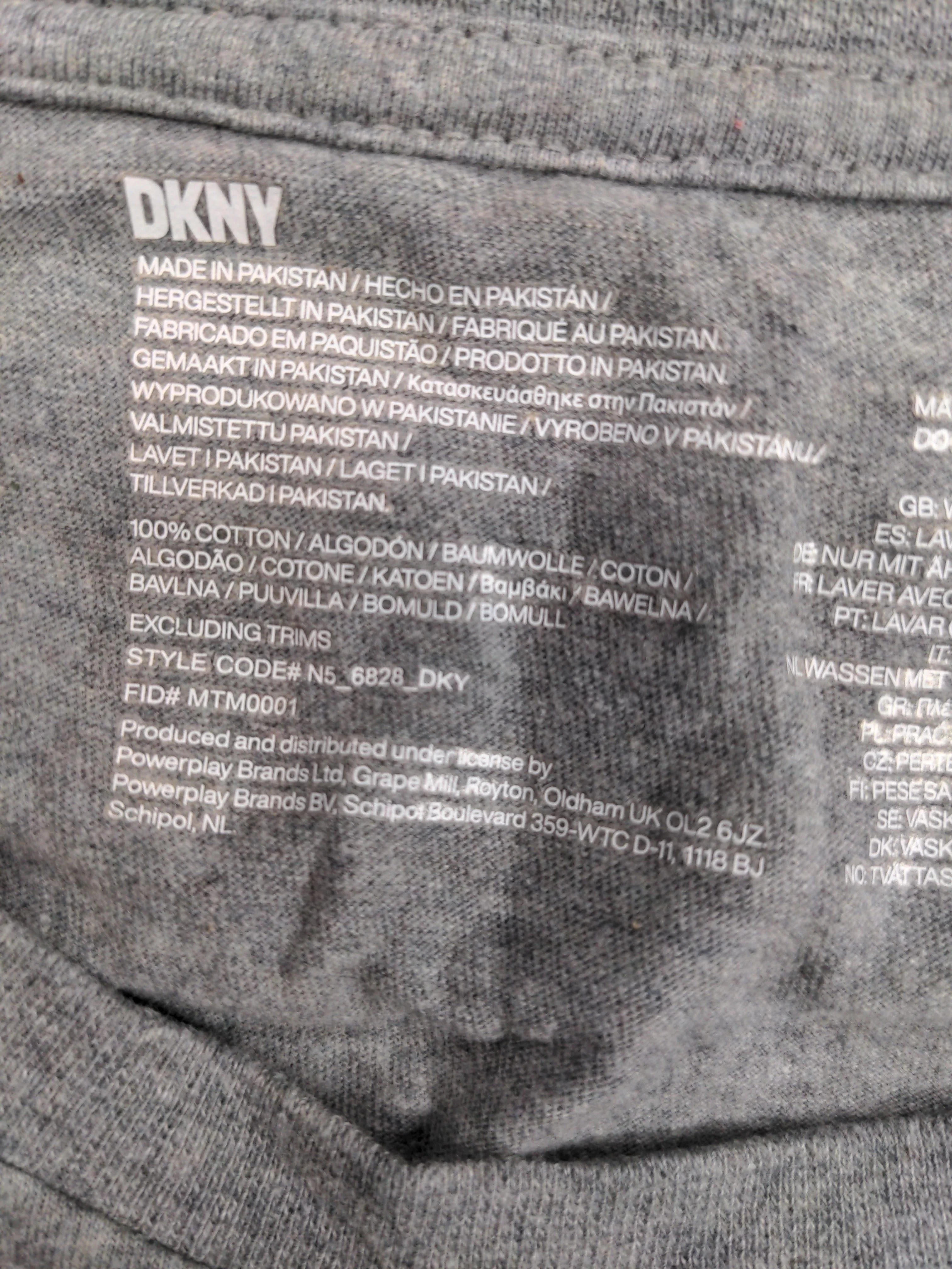 DKNY Men's T-Shirt L Grey 100% Cotton Basic - Image 6
