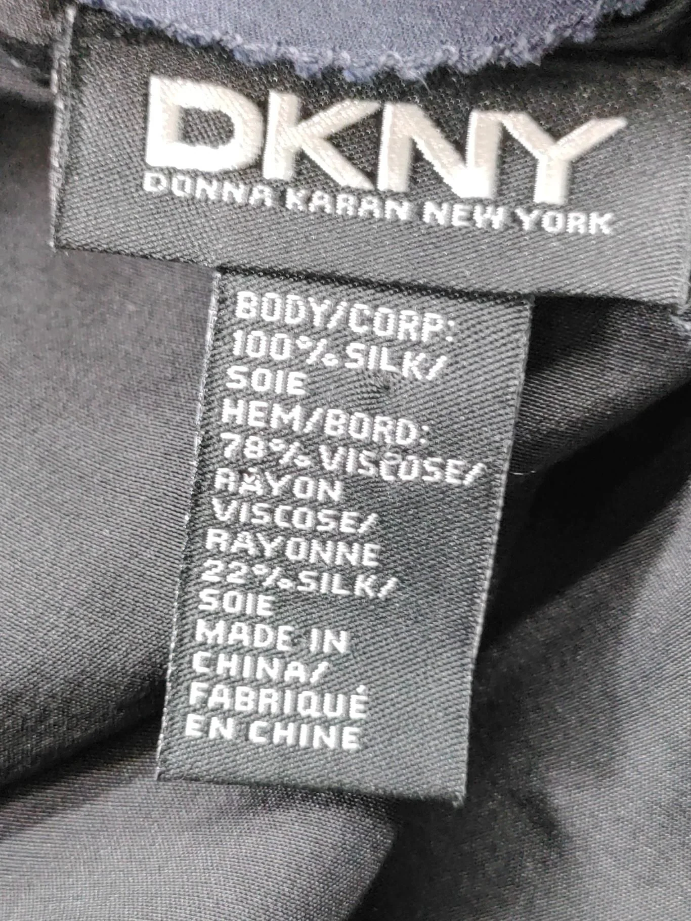 DKNY Slip Mini Dress UK10 in Black - Image 6