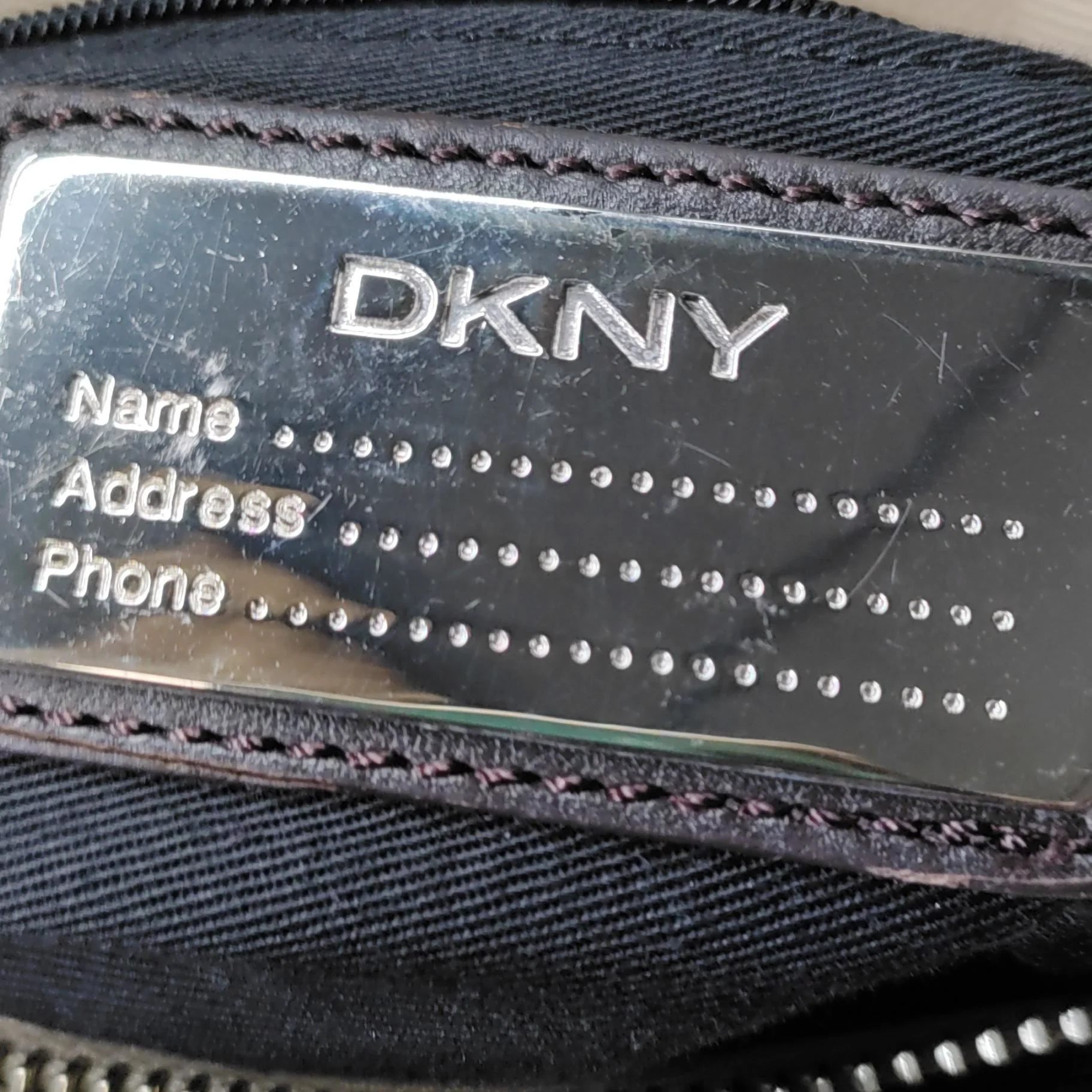 DKNY Women's Bag Cream Geometric Other with Leather Shoulder Bag - Image 7