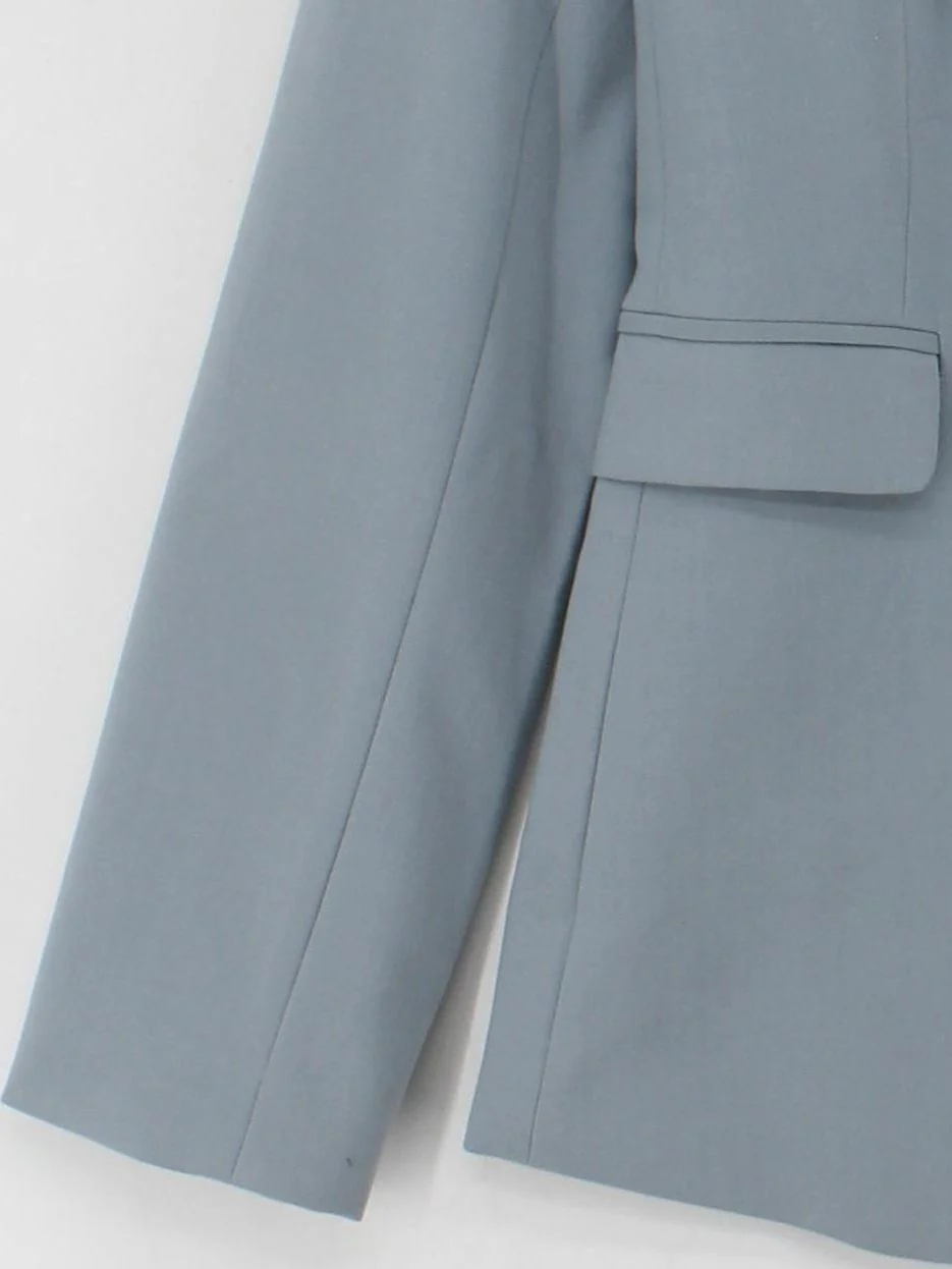 DKNY Women's Blazer UK 8 Blue Polyester with Rayon, Spandex Overcoat - Image 4