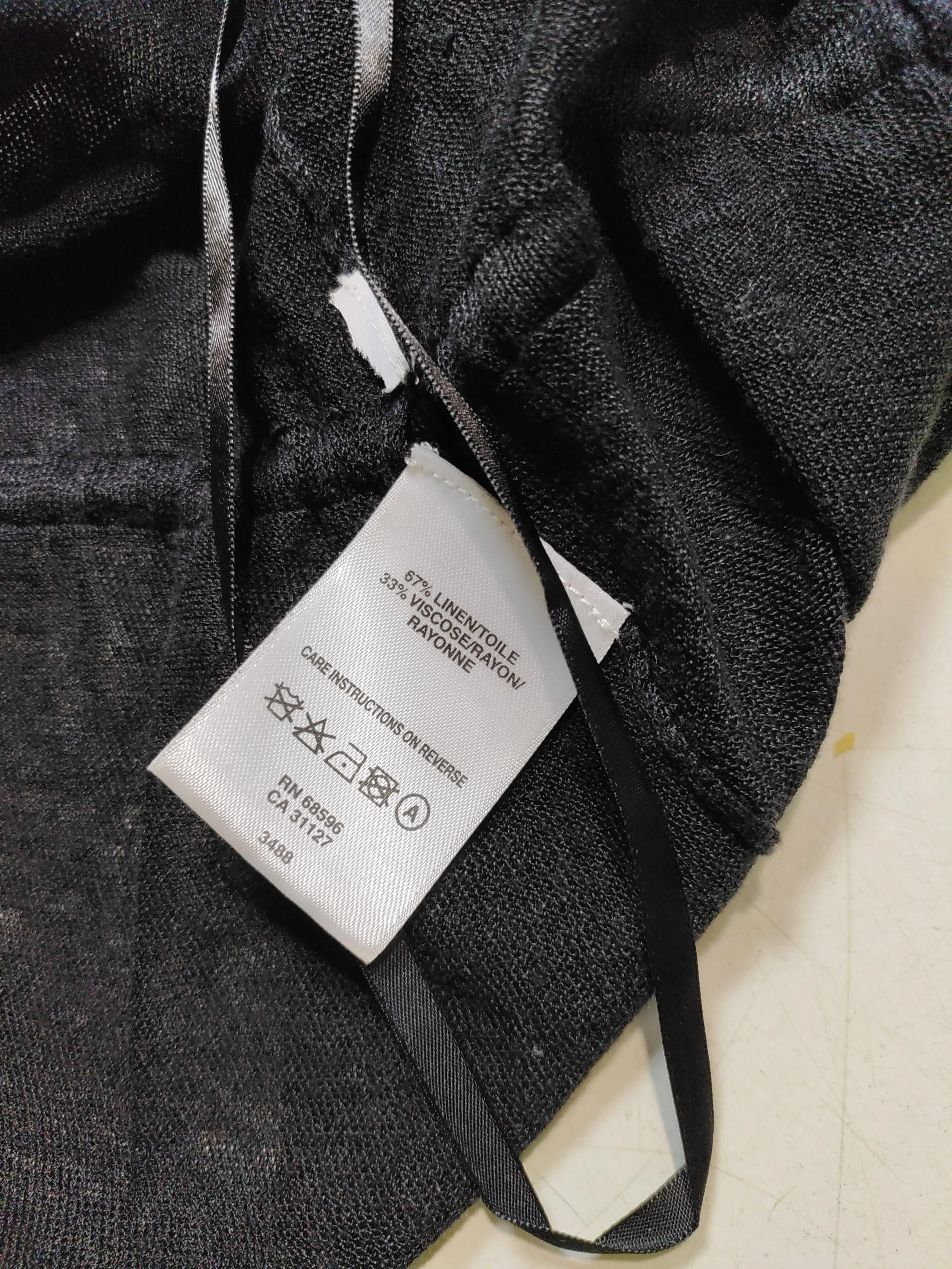 DKNY Women's Cardigan M Black Linen with Viscose V-Neck Cardigan - Image 7