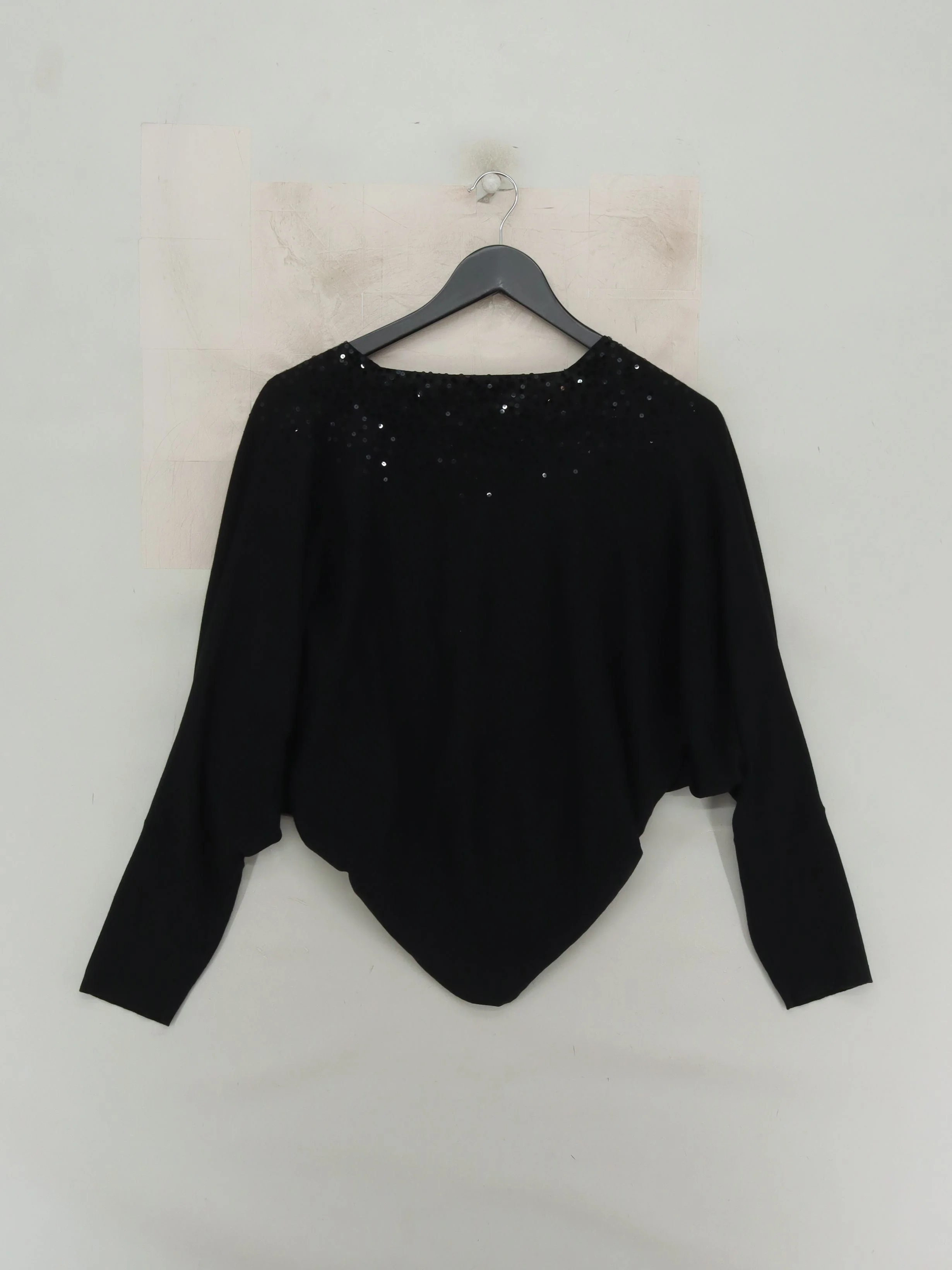 DKNY Women's Cardigan M Black Silk with Cashmere Round Neck Cardigan - Image 2