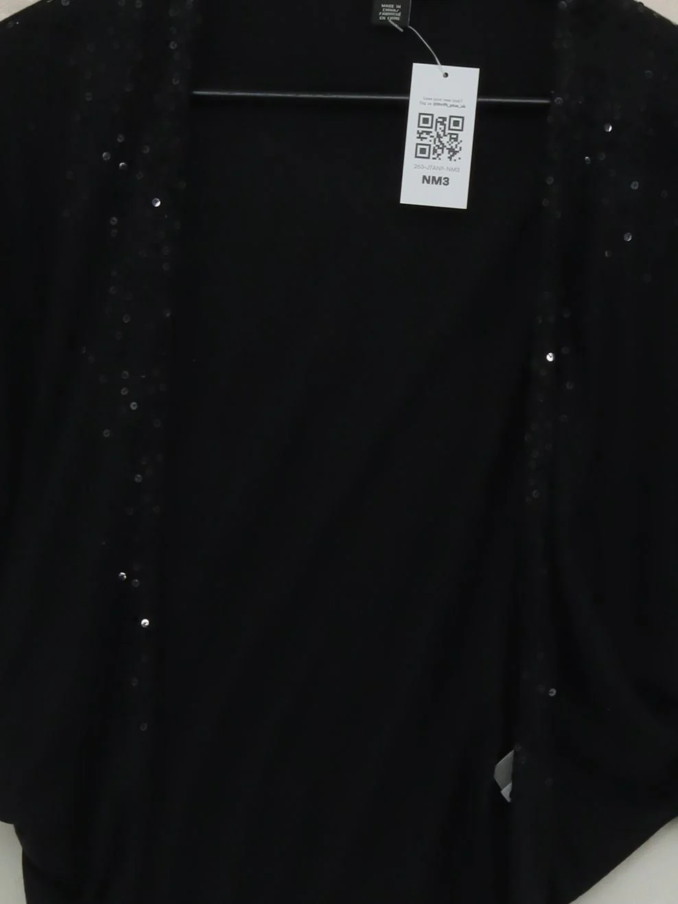 DKNY Women's Cardigan M Black Silk with Cashmere Round Neck Cardigan - Image 3