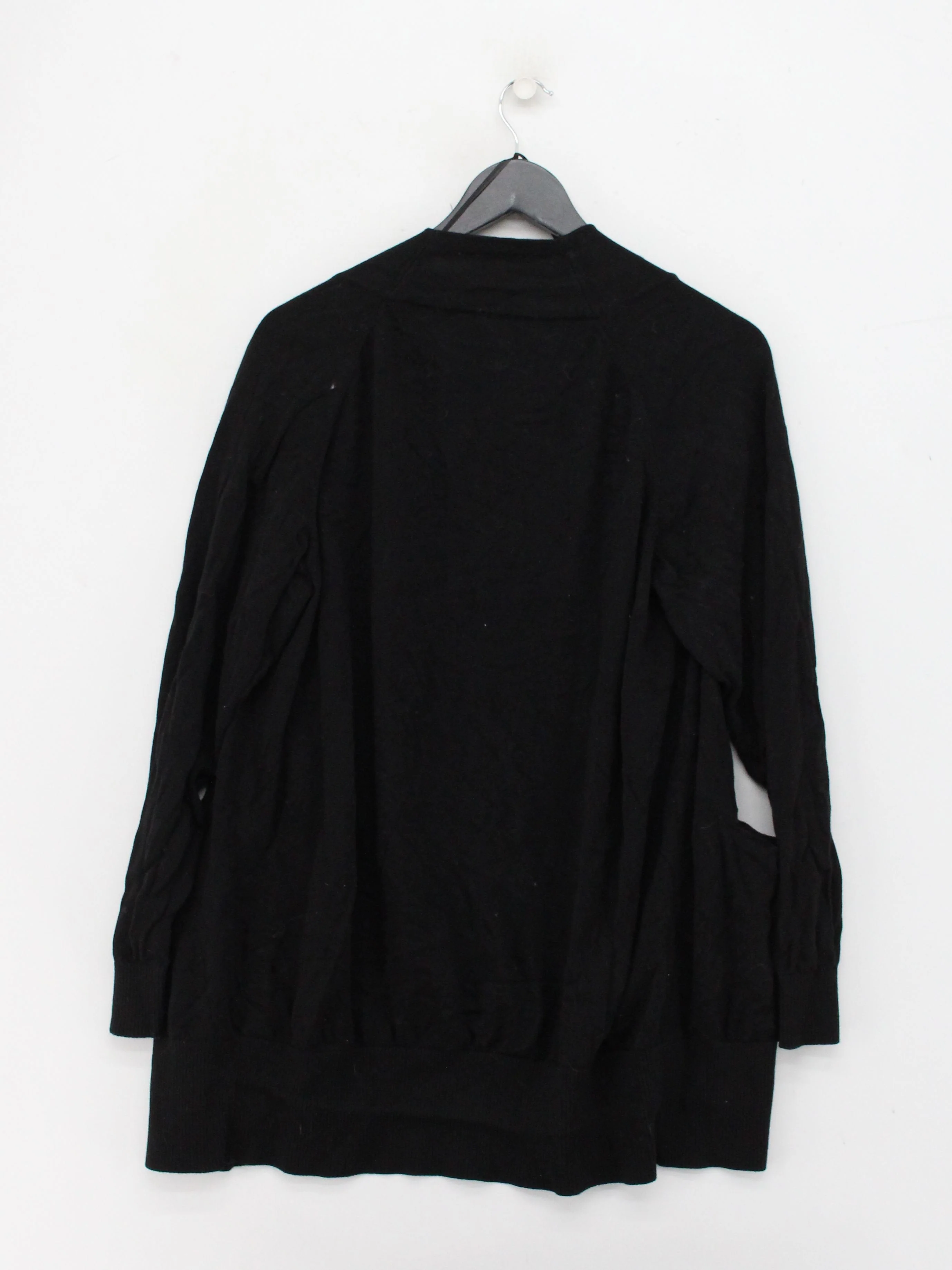 DKNY Women's Cardigan XL Black 100% Cotton V-Neck Cardigan - Image 2