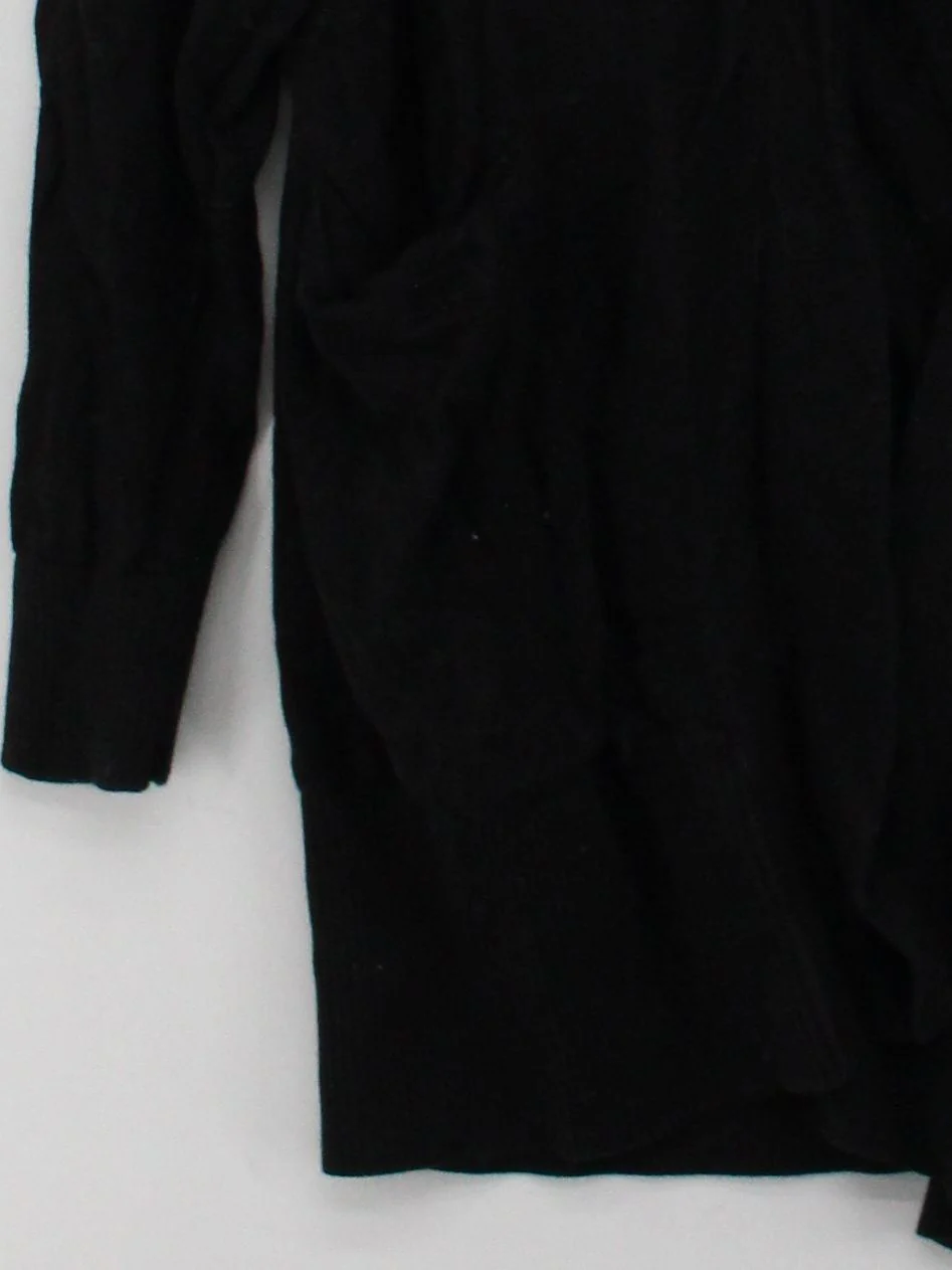 DKNY Women's Cardigan XL Black 100% Cotton V-Neck Cardigan - Image 4