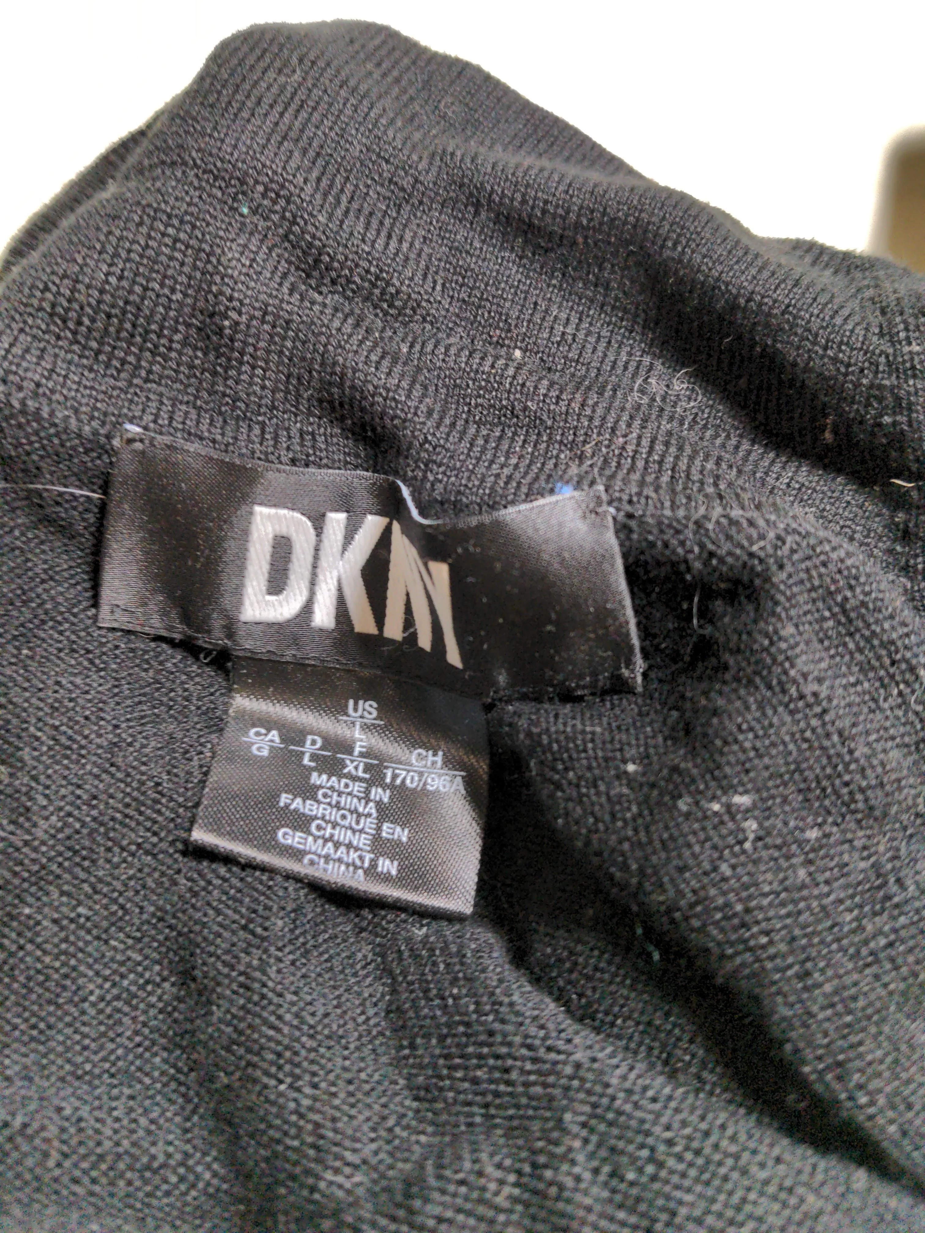 DKNY Women's Cardigan XL Black 100% Cotton V-Neck Cardigan - Image 6
