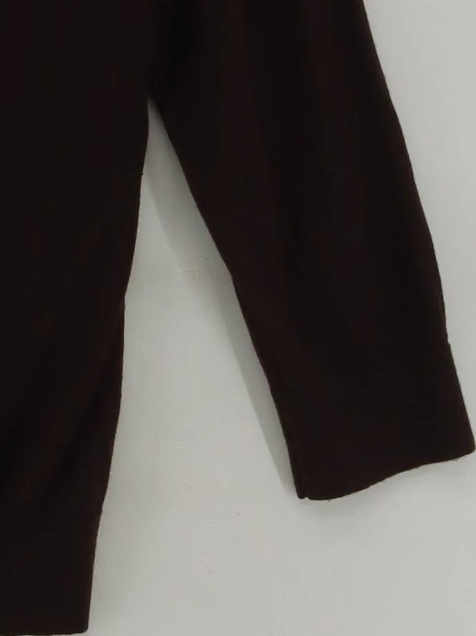 DKNY Women's Cardigan XL Brown 100% Wool V-Neck Cardigan - Image 4