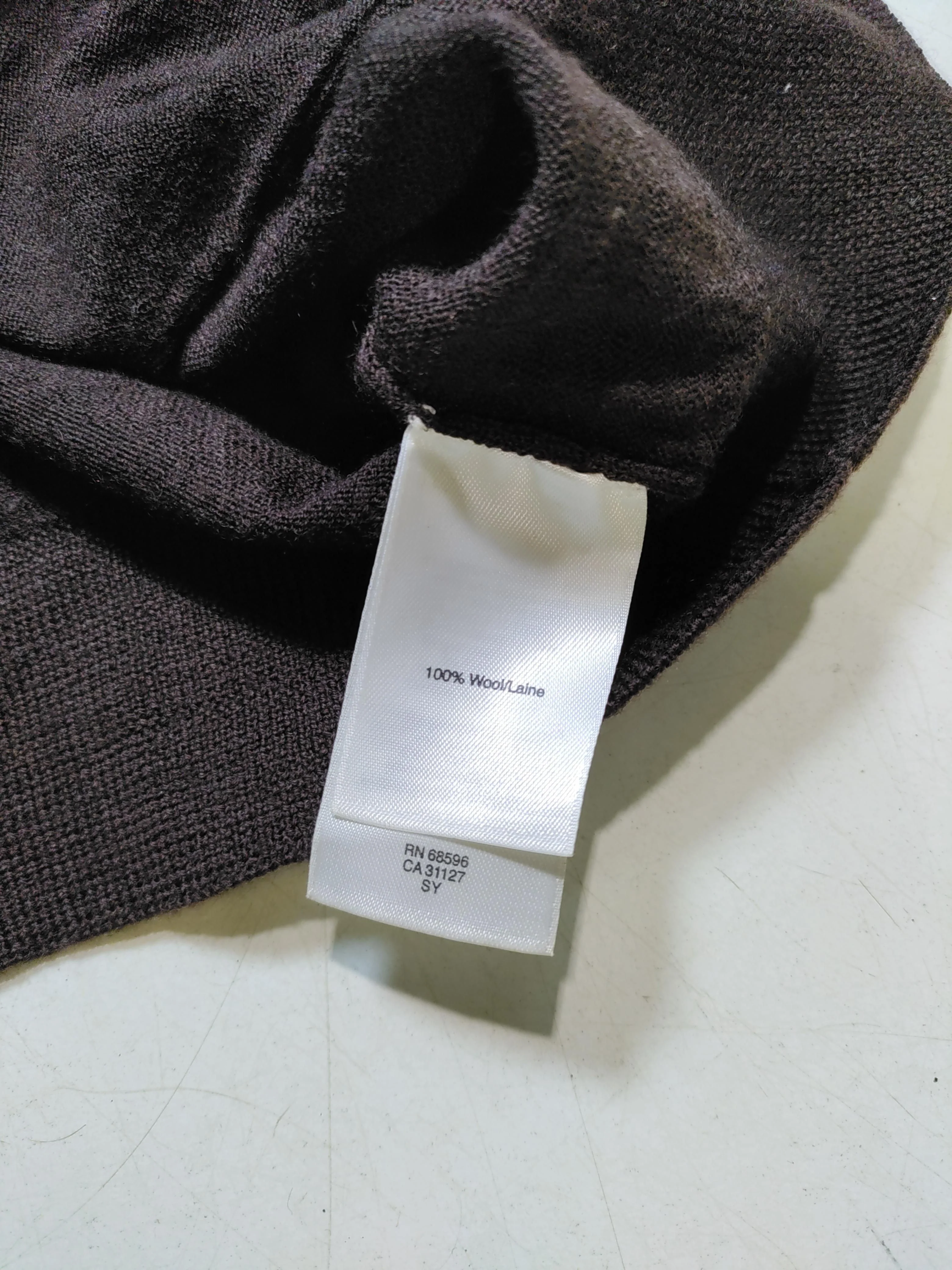 DKNY Women's Cardigan XL Brown 100% Wool V-Neck Cardigan - Image 6
