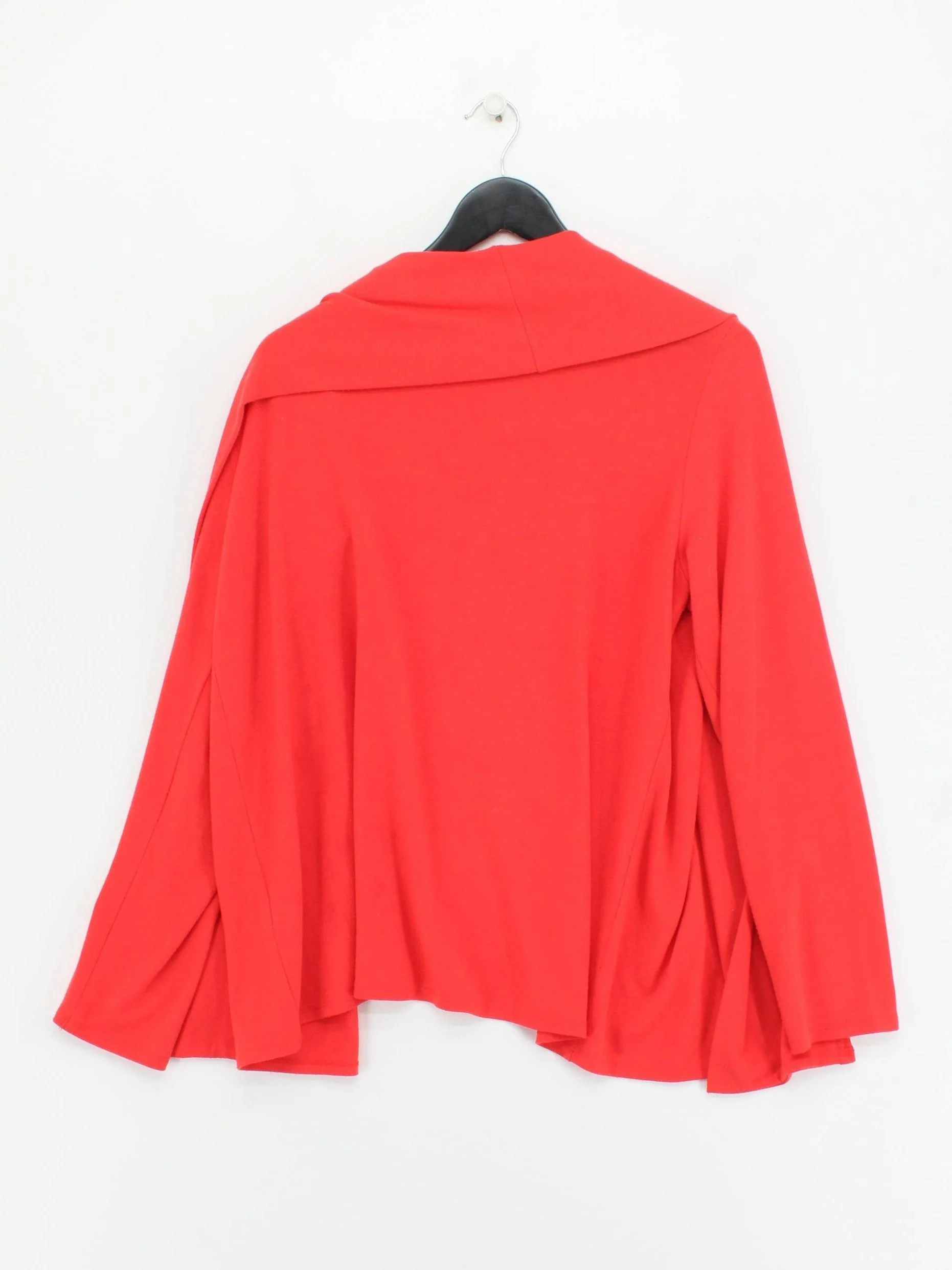 DKNY Women's Cardigan XL Red Polyester with Viscose, Elastane V-Neck Cardigan - Image 2