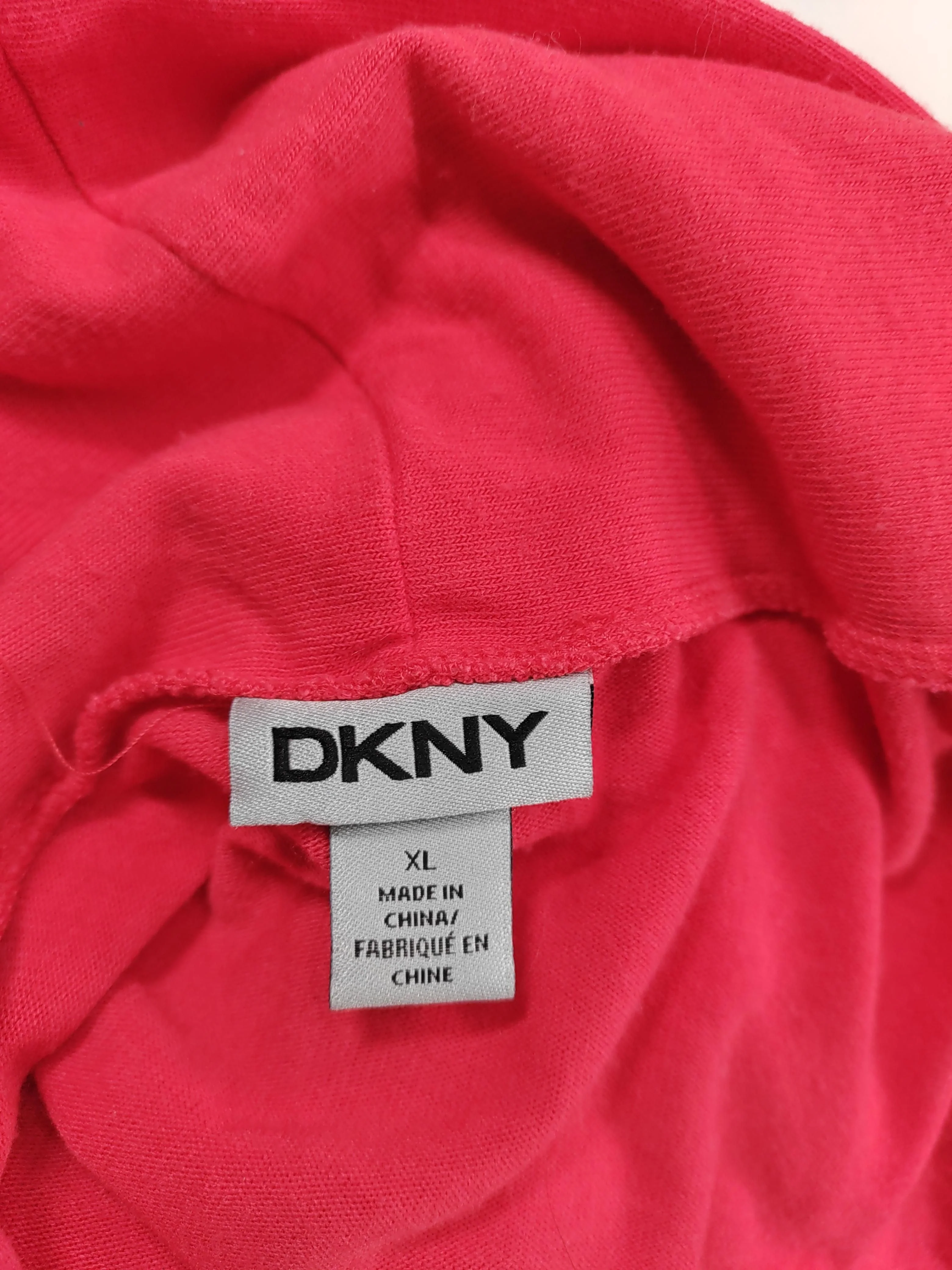 DKNY Women's Cardigan XL Red Polyester with Viscose, Elastane V-Neck Cardigan - Image 5