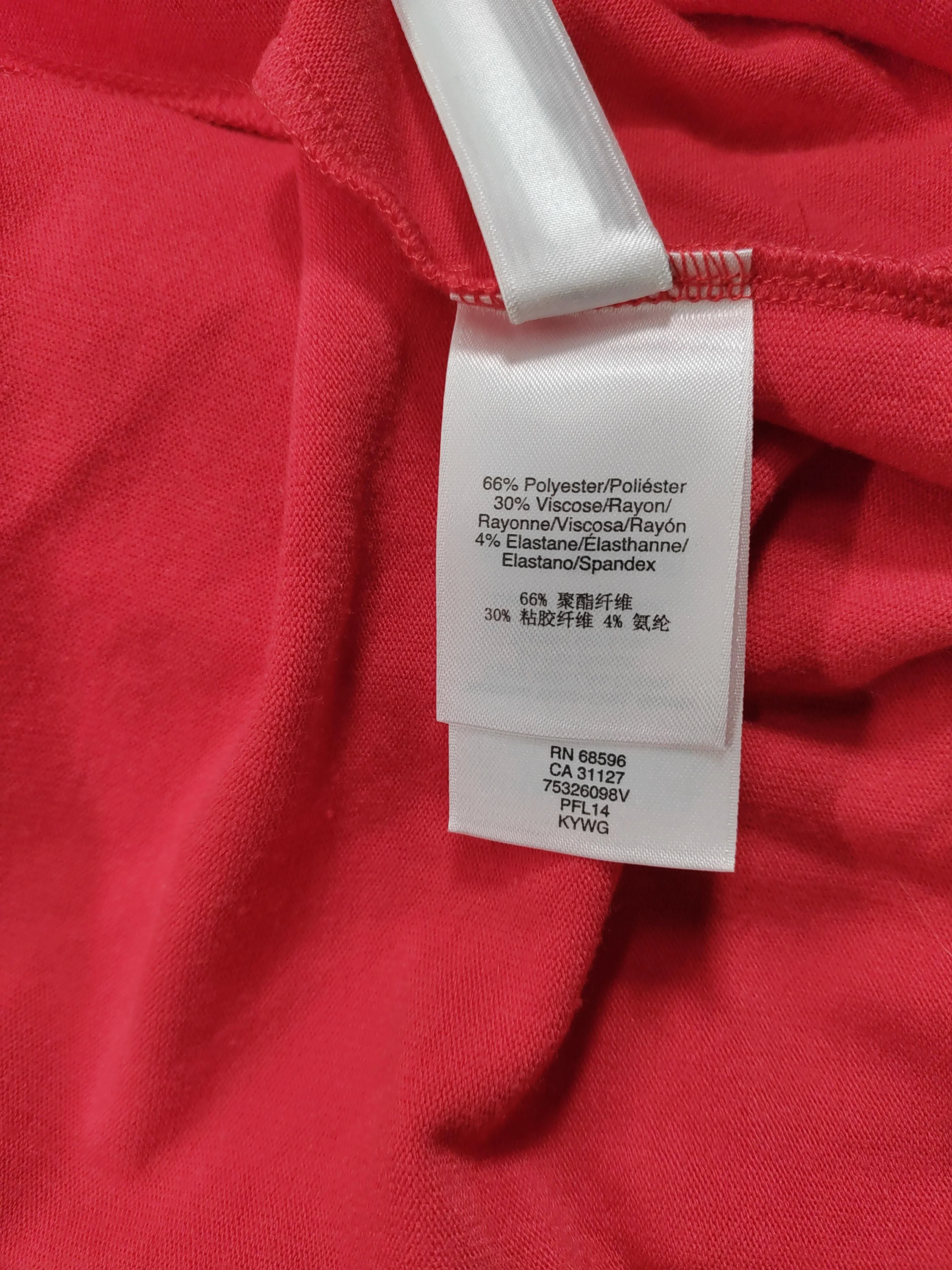 DKNY Women's Cardigan XL Red Polyester with Viscose, Elastane V-Neck Cardigan - Image 6
